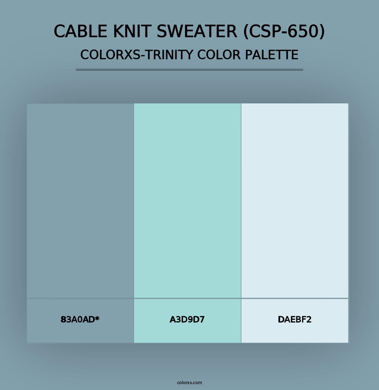 Cable Knit Sweater (CSP-650) - Colorxs Trinity Palette