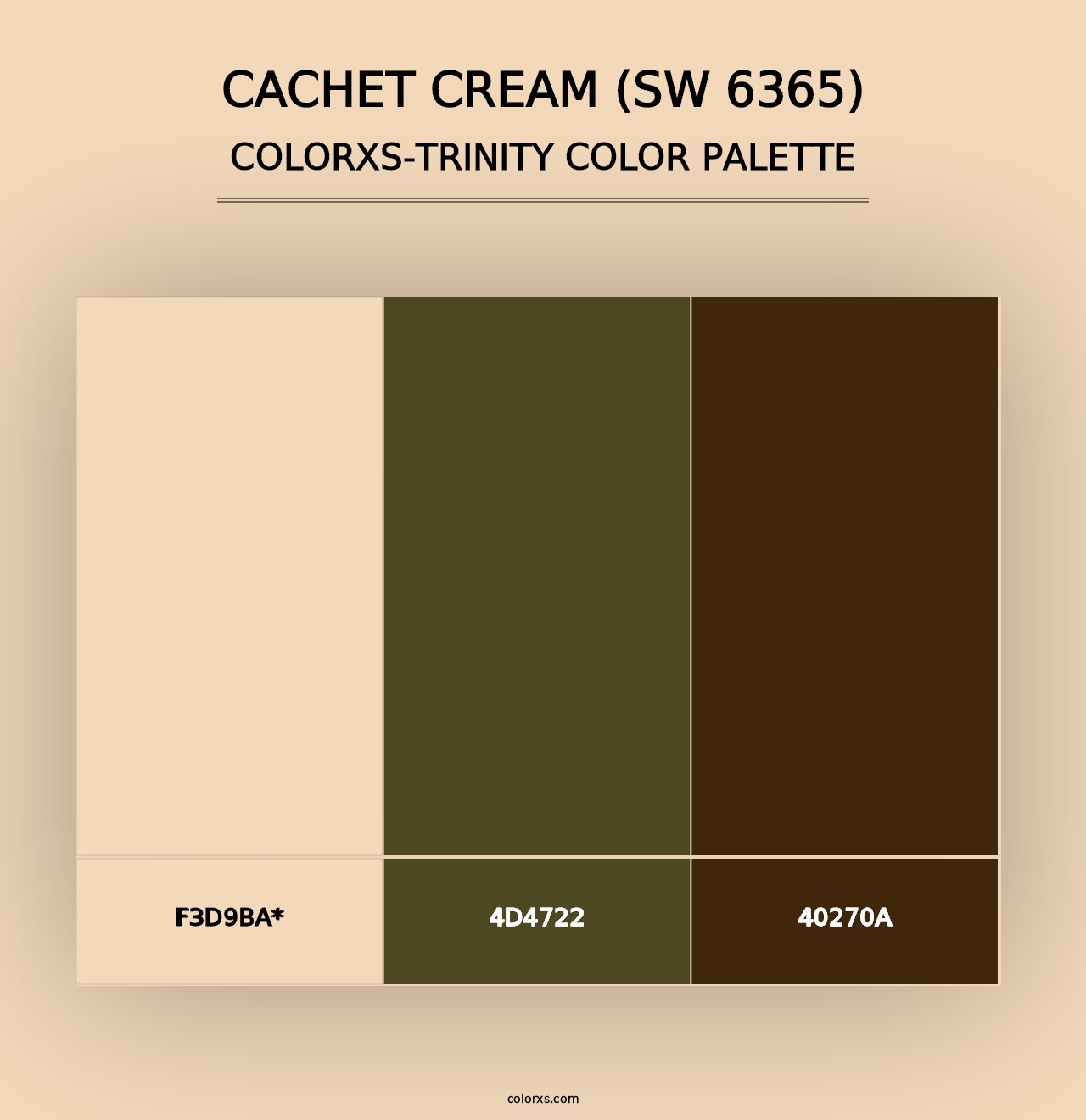 Cachet Cream (SW 6365) - Colorxs Trinity Palette