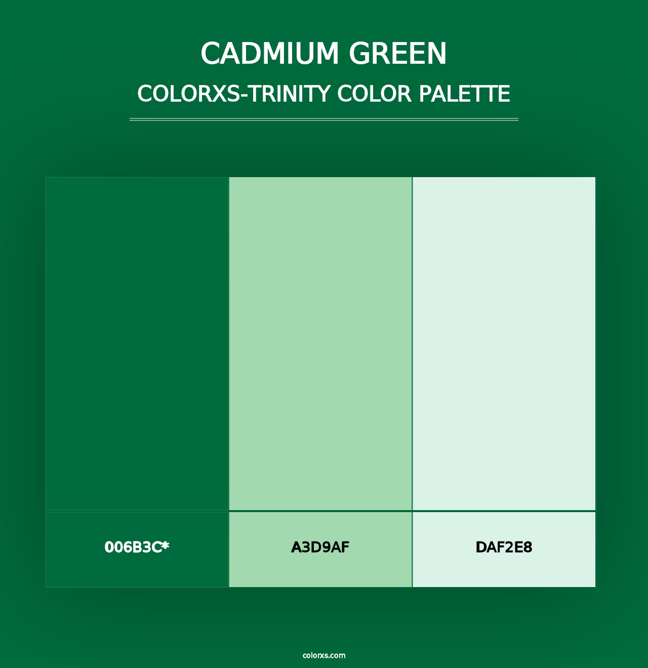 Cadmium Green - Colorxs Trinity Palette