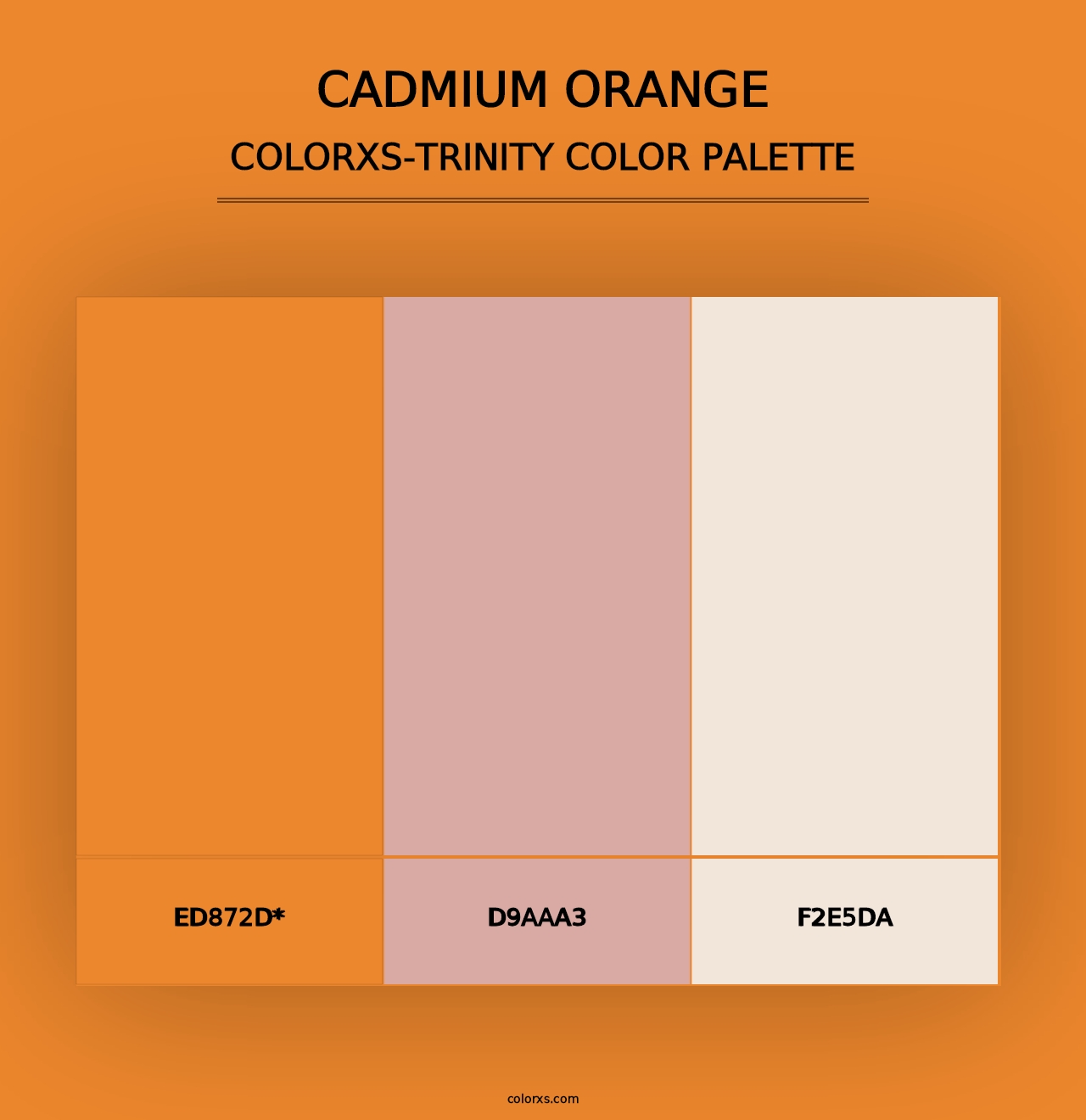 Cadmium Orange - Colorxs Trinity Palette