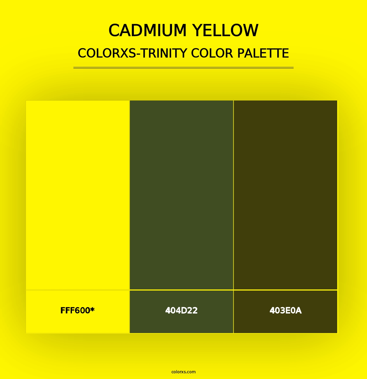 Cadmium Yellow - Colorxs Trinity Palette