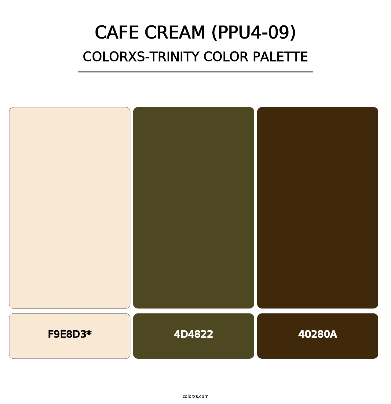 Cafe Cream (PPU4-09) - Colorxs Trinity Palette