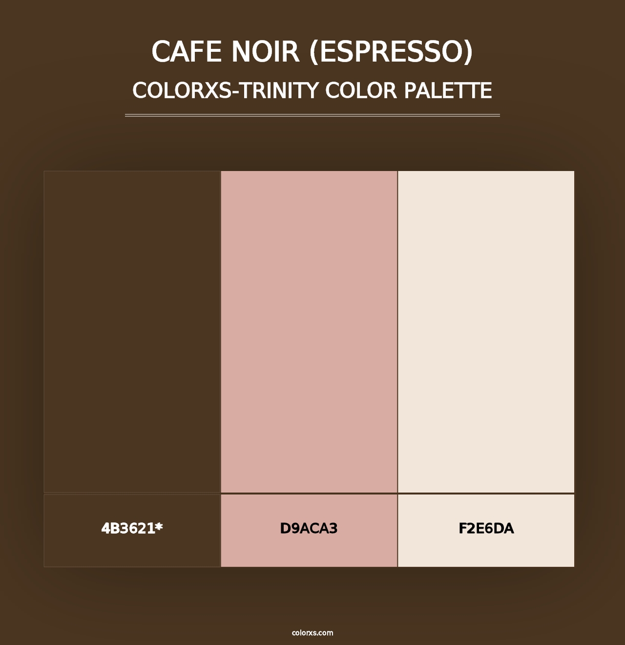 Cafe Noir (Espresso) - Colorxs Trinity Palette