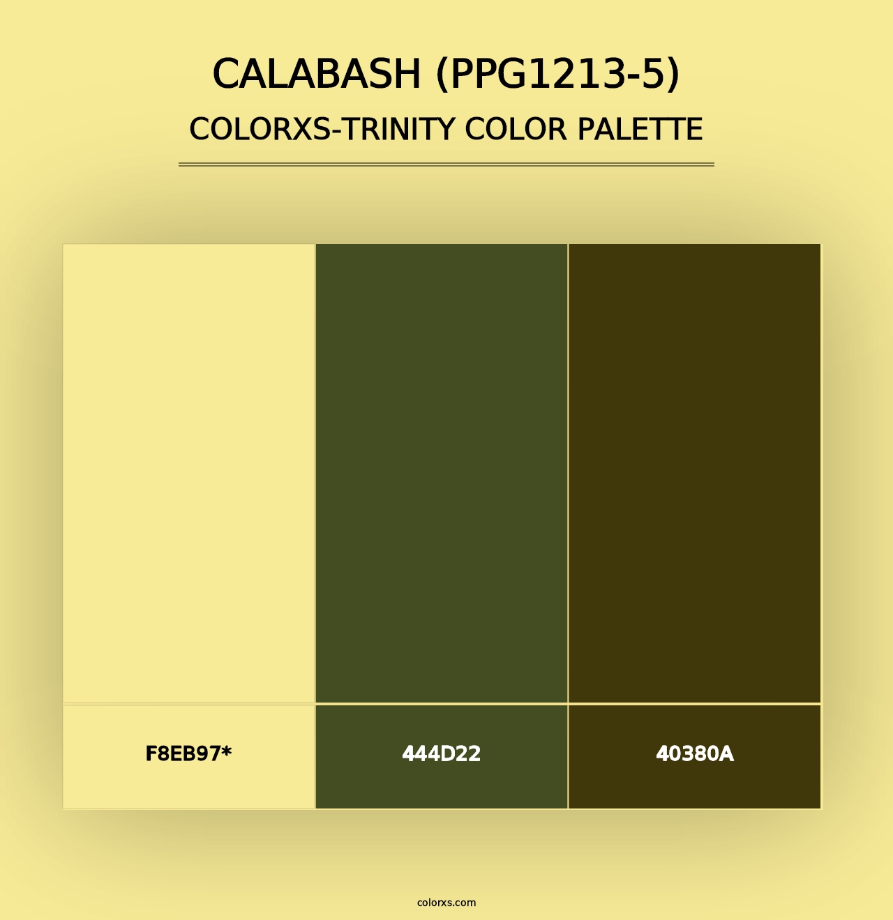 Calabash (PPG1213-5) - Colorxs Trinity Palette