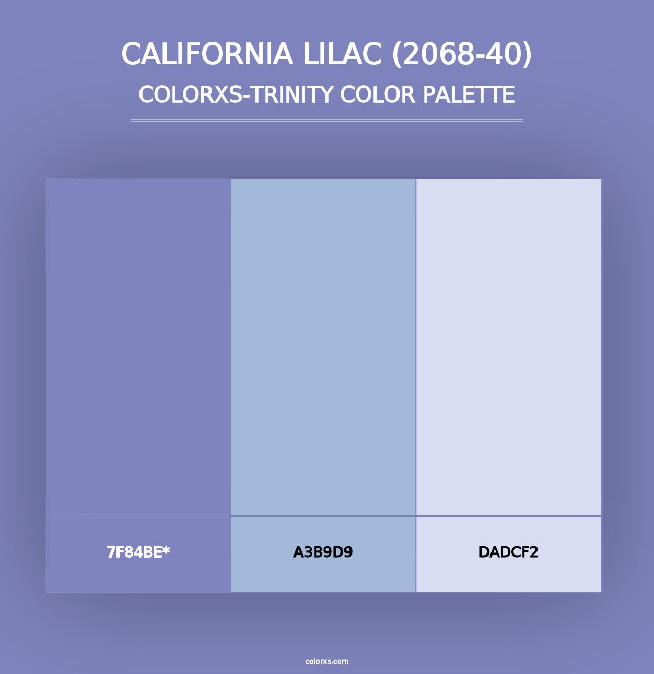 California Lilac (2068-40) - Colorxs Trinity Palette