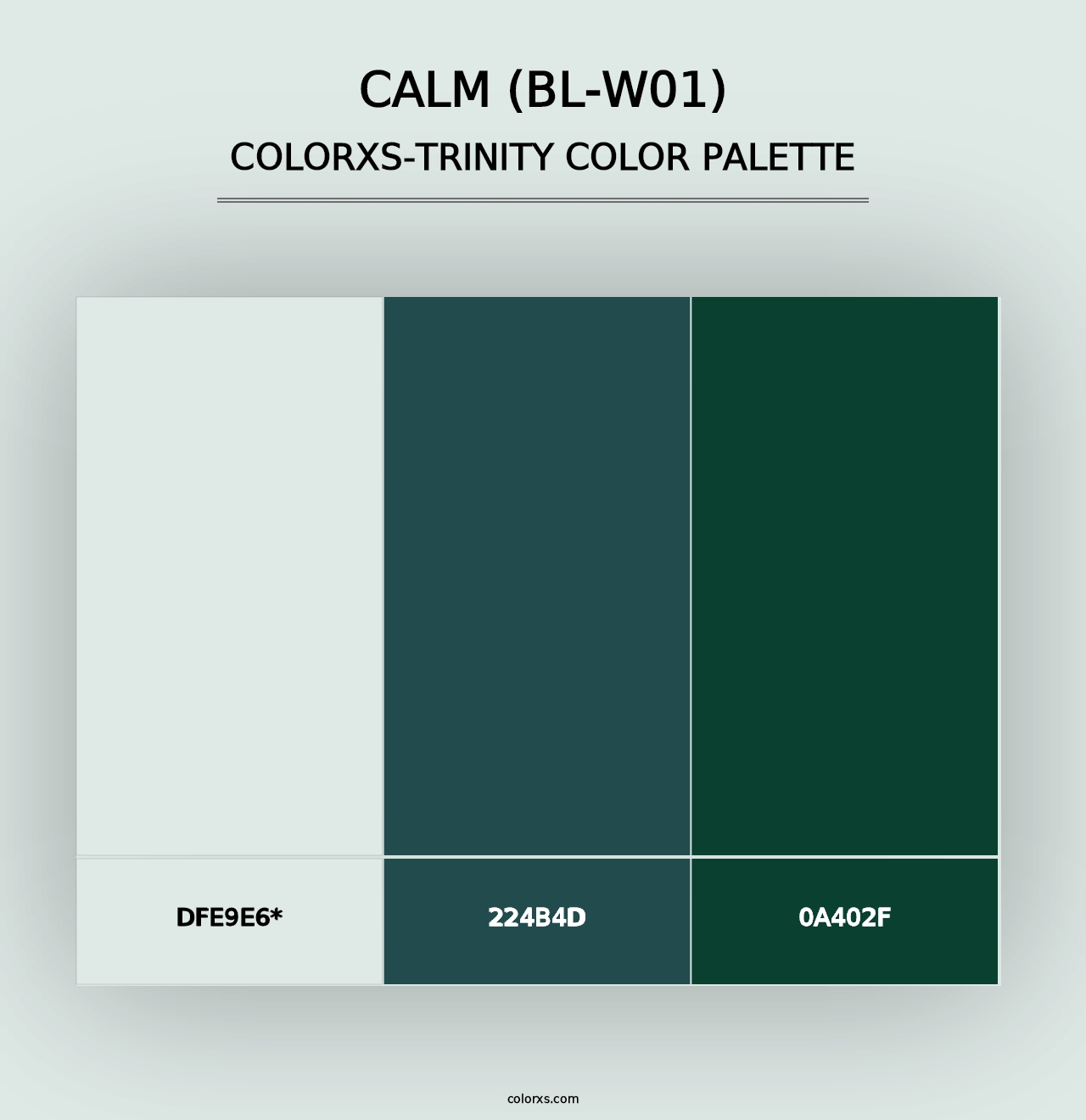 Calm (BL-W01) - Colorxs Trinity Palette