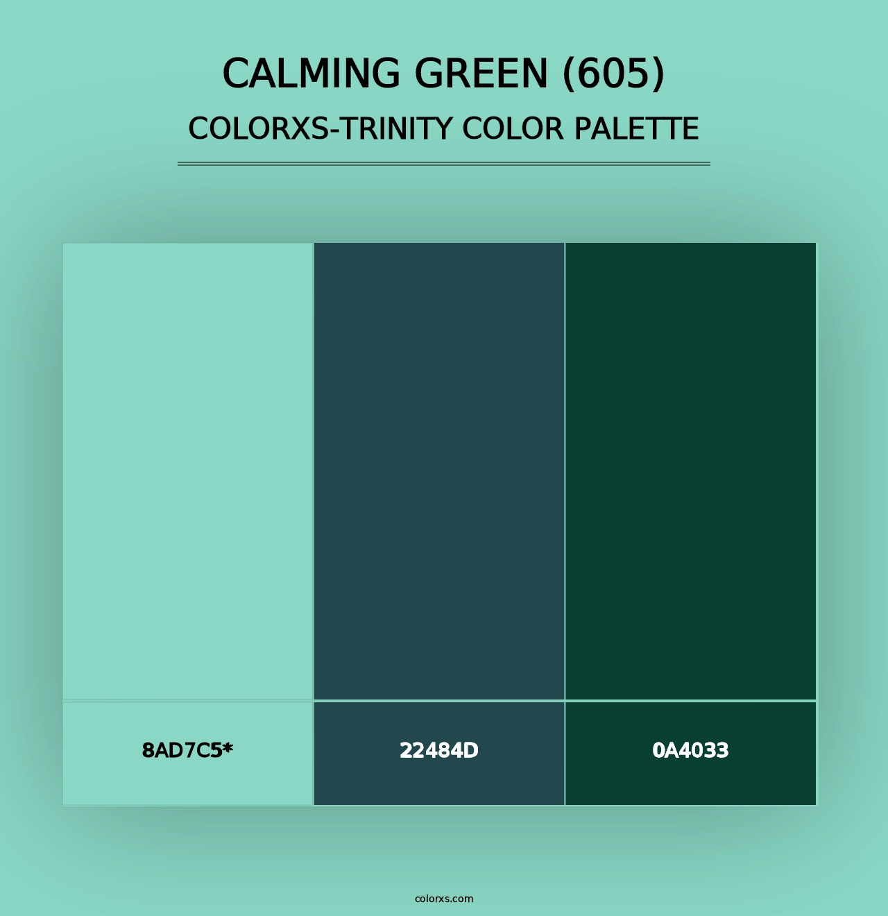 Calming Green (605) - Colorxs Trinity Palette