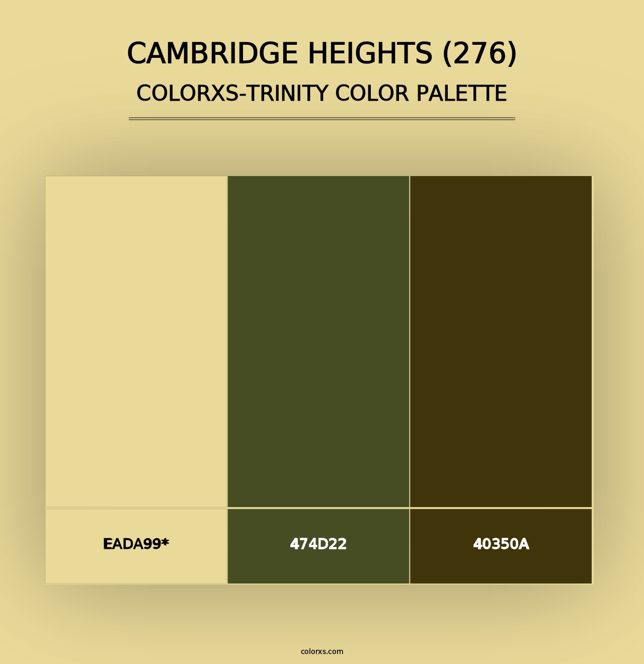 Cambridge Heights (276) - Colorxs Trinity Palette