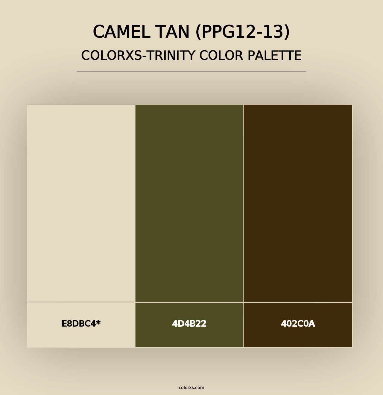 Camel Tan (PPG12-13) - Colorxs Trinity Palette