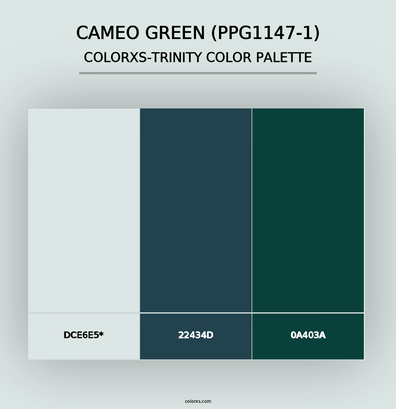 Cameo Green (PPG1147-1) - Colorxs Trinity Palette