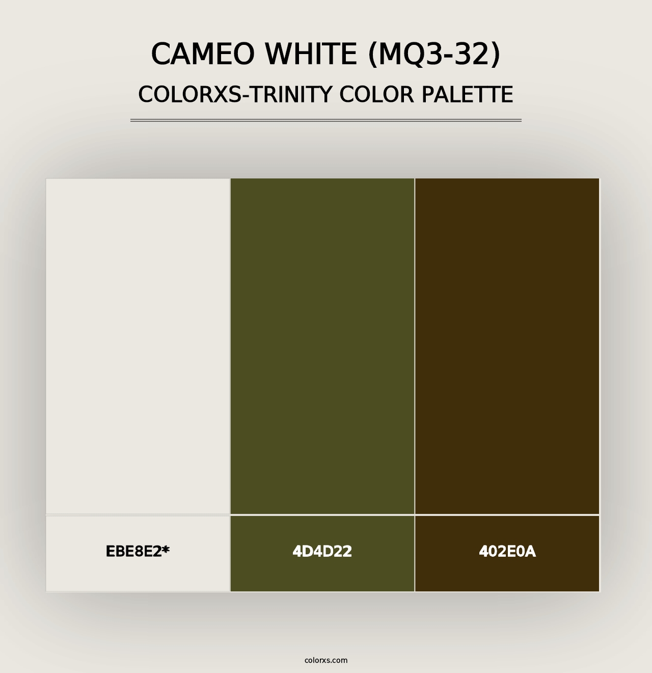 Cameo White (MQ3-32) - Colorxs Trinity Palette