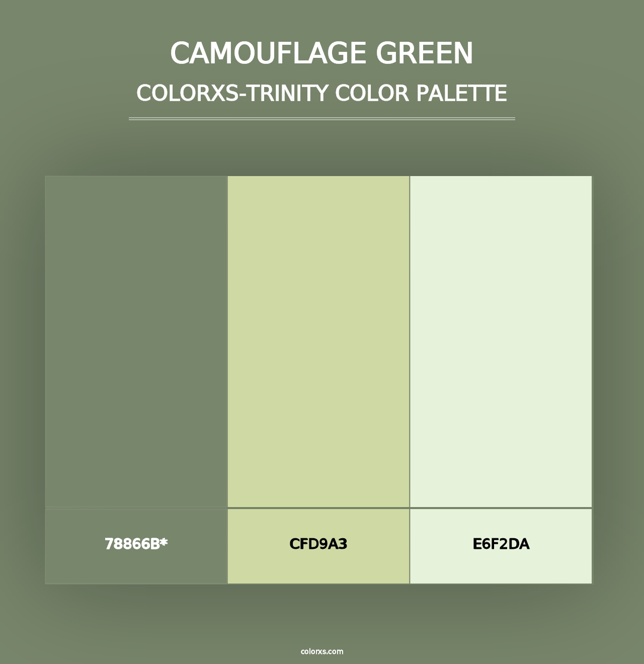 Camouflage Green - Colorxs Trinity Palette