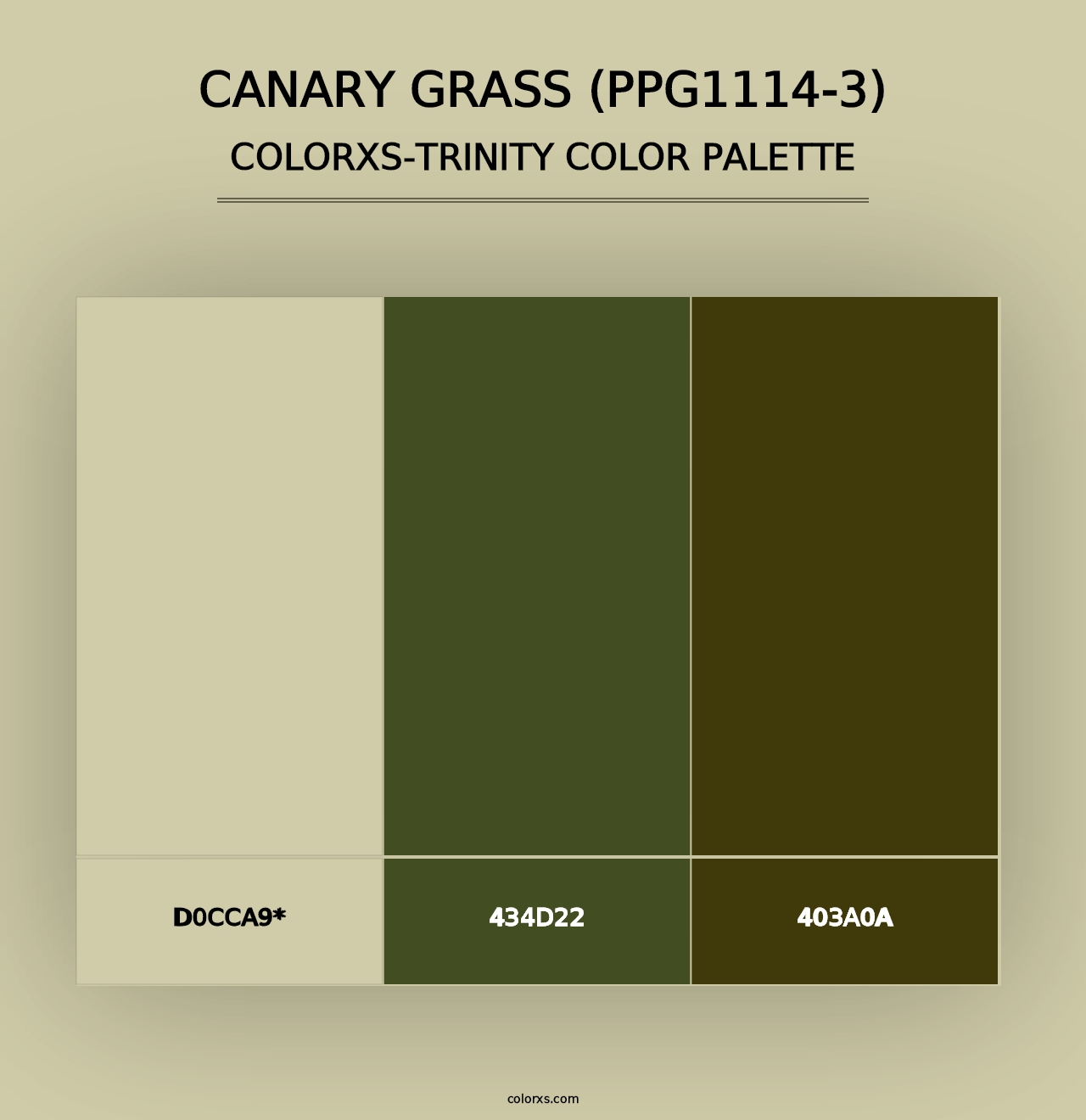 Canary Grass (PPG1114-3) - Colorxs Trinity Palette