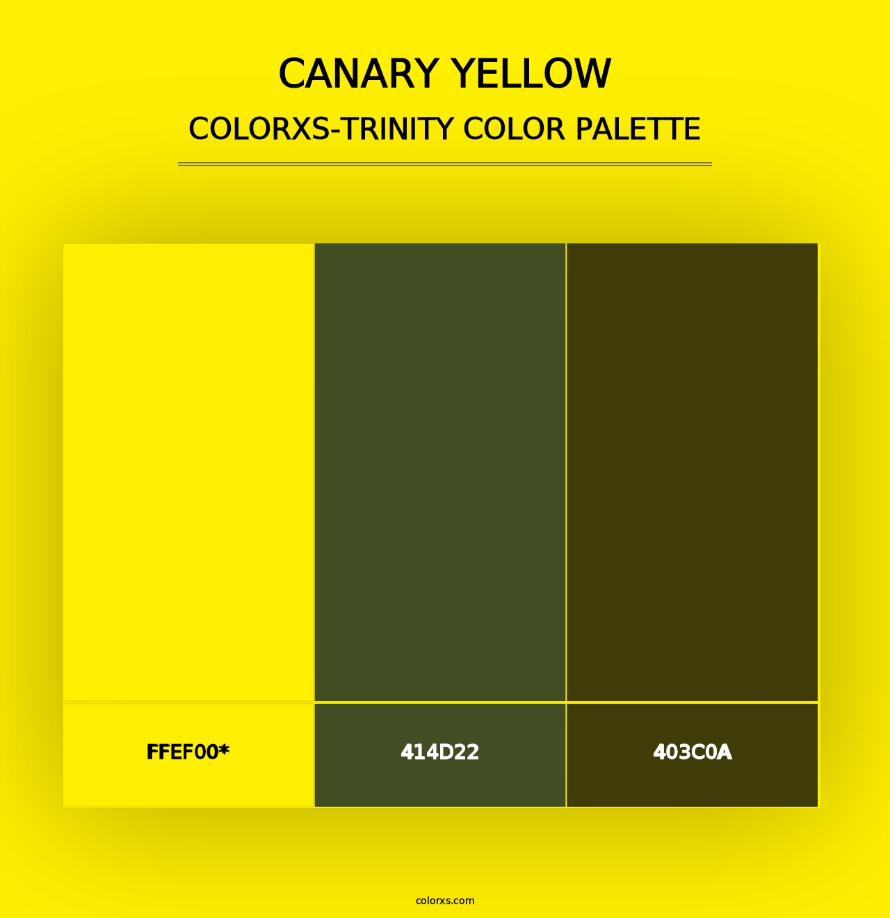 Canary Yellow - Colorxs Trinity Palette