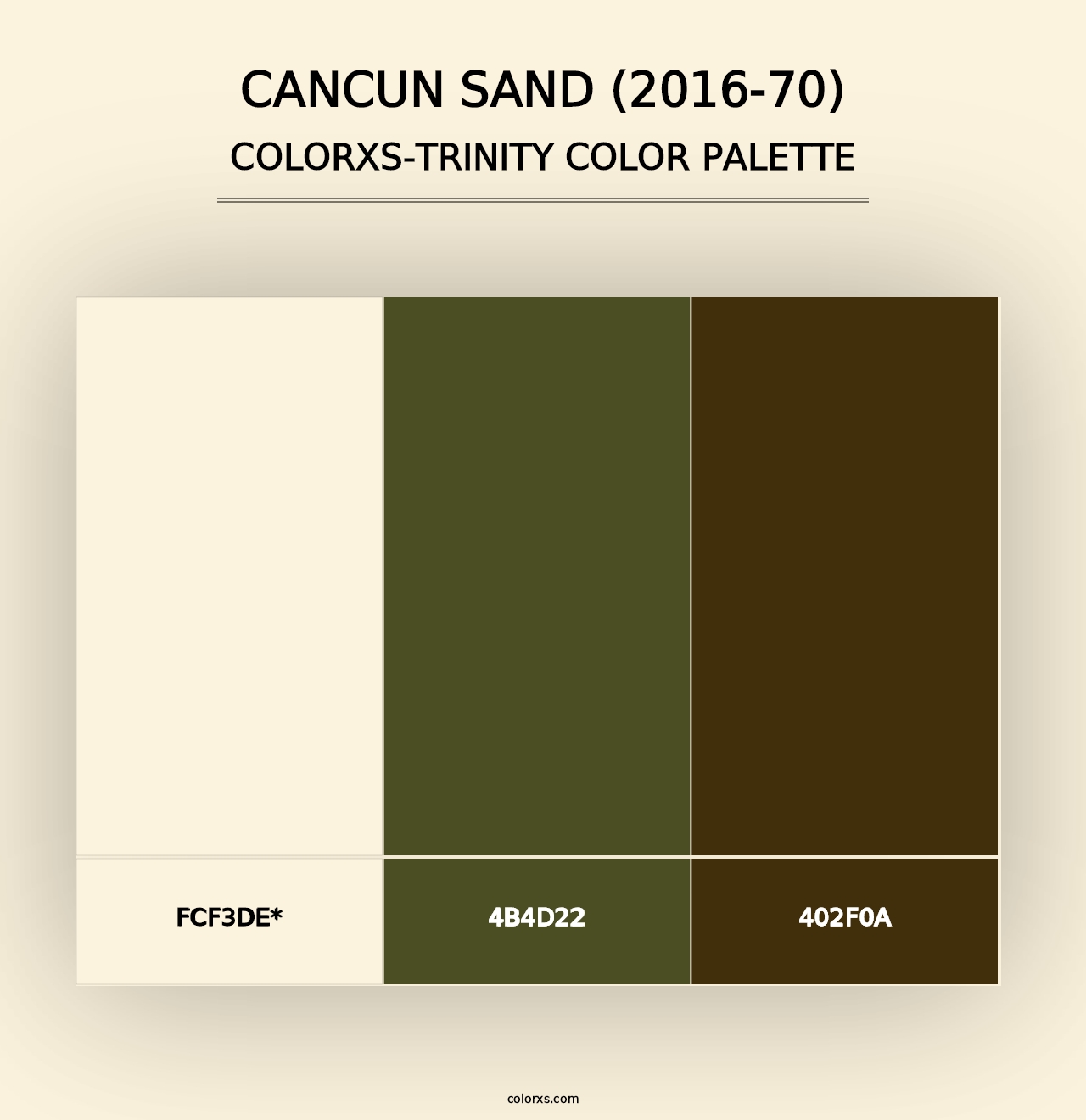 Cancun Sand (2016-70) - Colorxs Trinity Palette