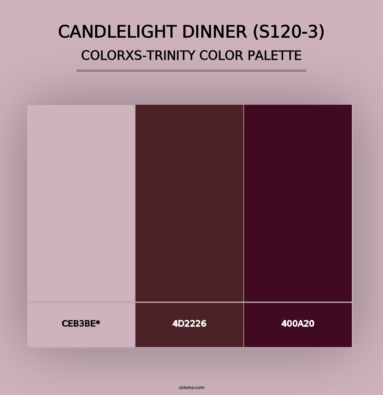 Candlelight Dinner (S120-3) - Colorxs Trinity Palette