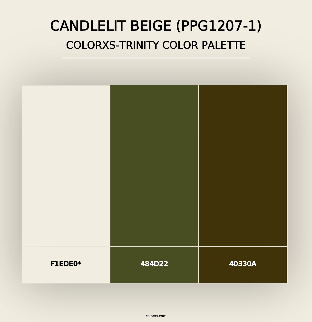 Candlelit Beige (PPG1207-1) - Colorxs Trinity Palette