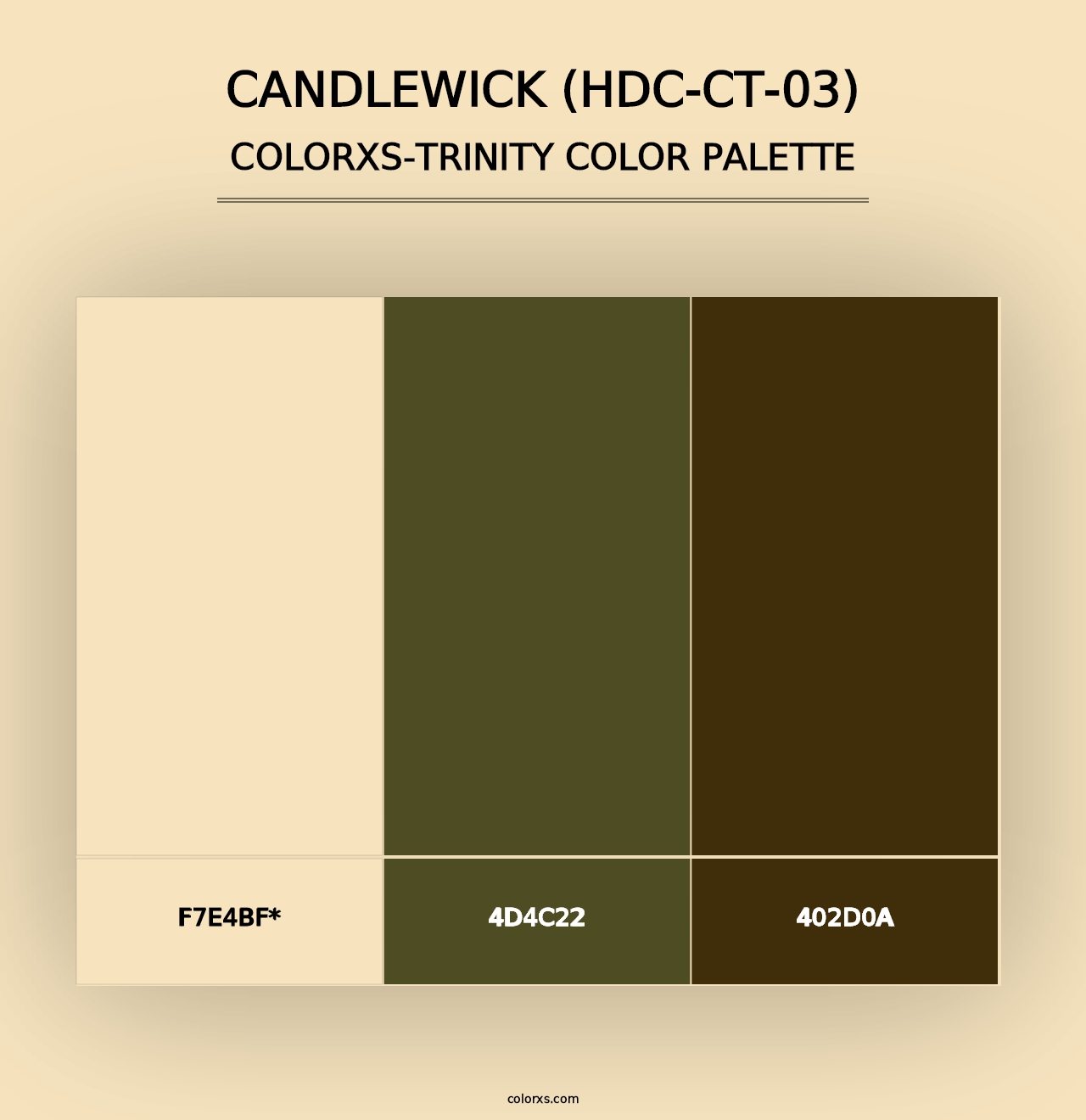 Candlewick (HDC-CT-03) - Colorxs Trinity Palette