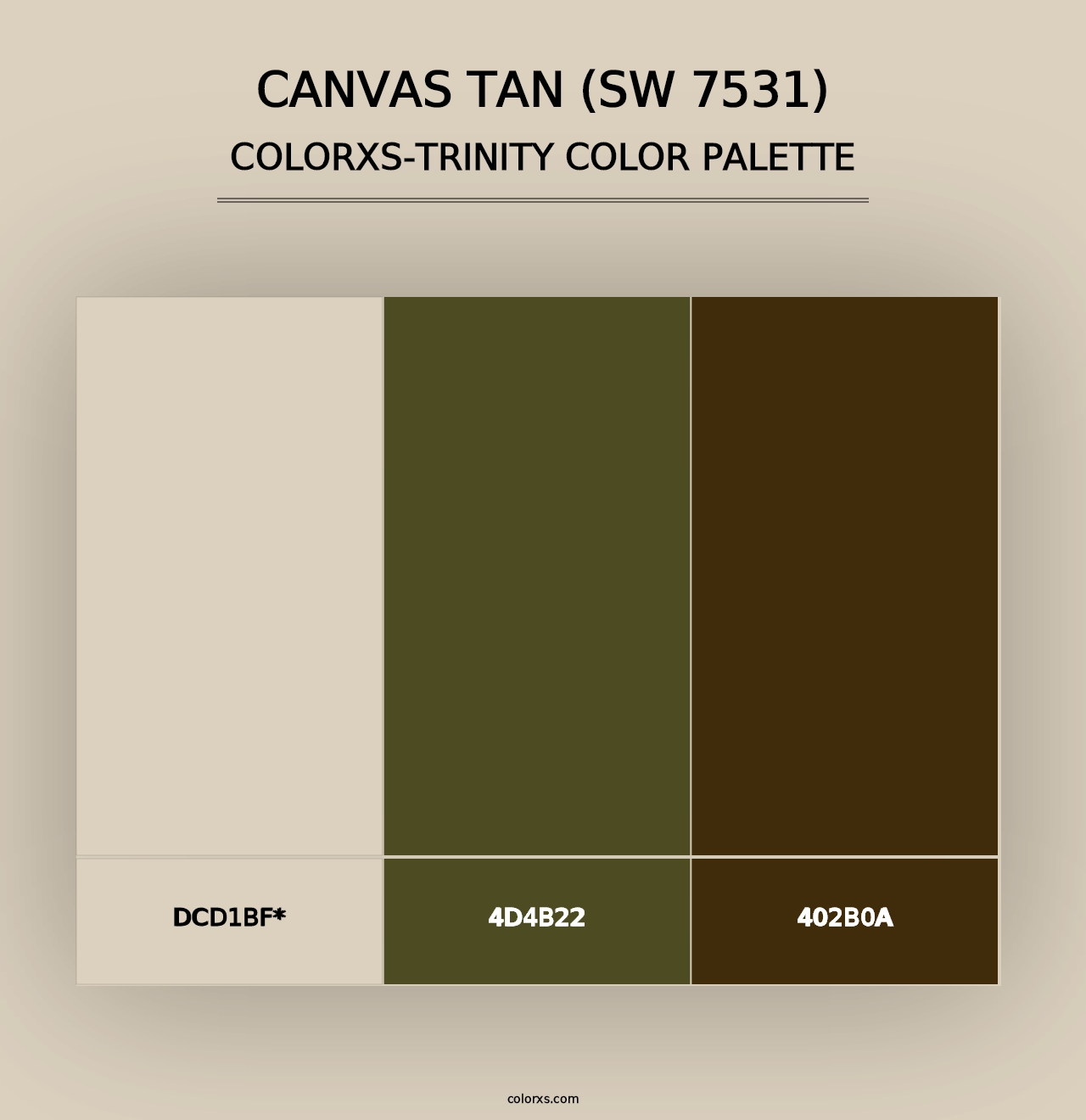 Canvas Tan (SW 7531) - Colorxs Trinity Palette