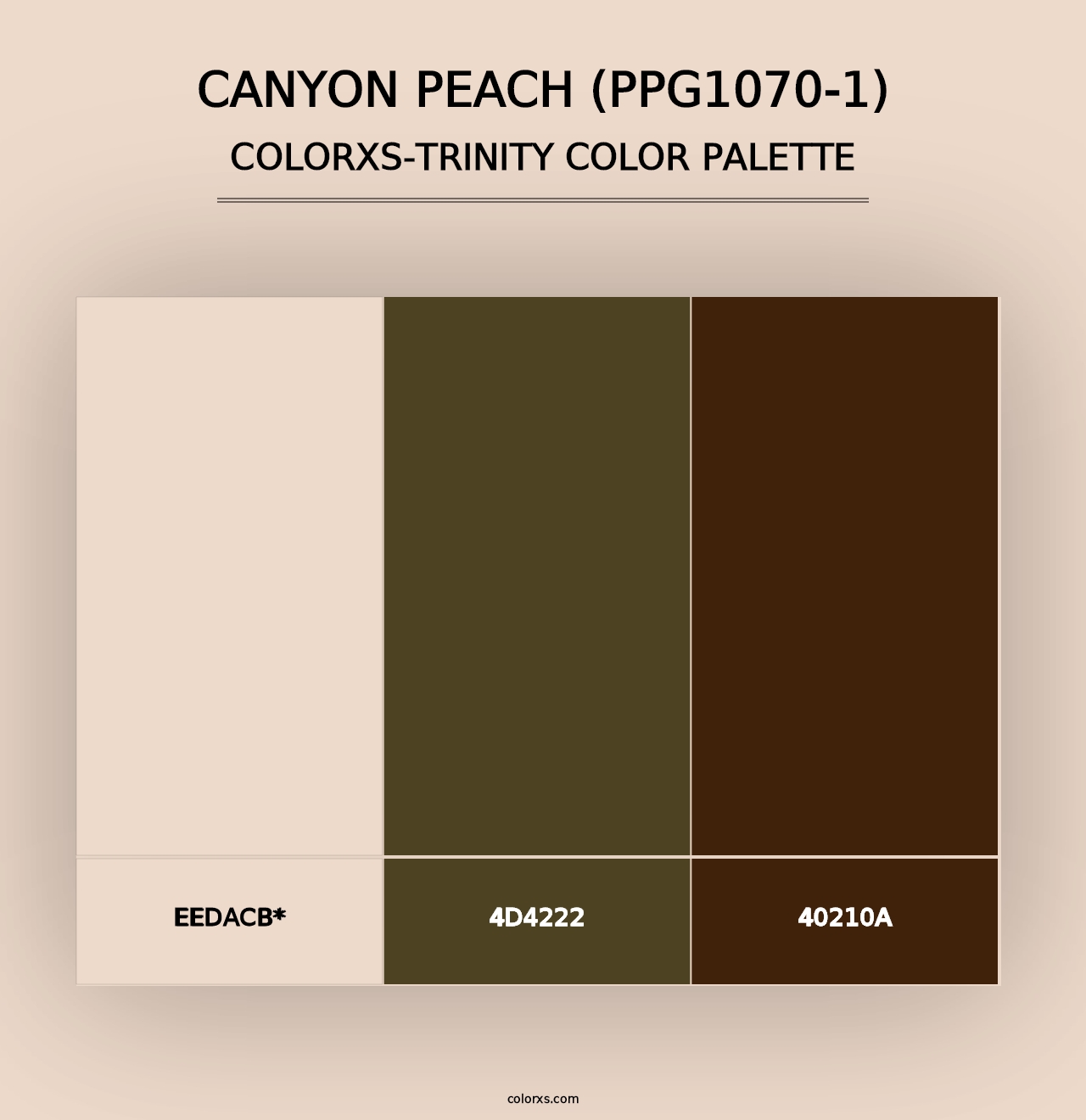 Canyon Peach (PPG1070-1) - Colorxs Trinity Palette