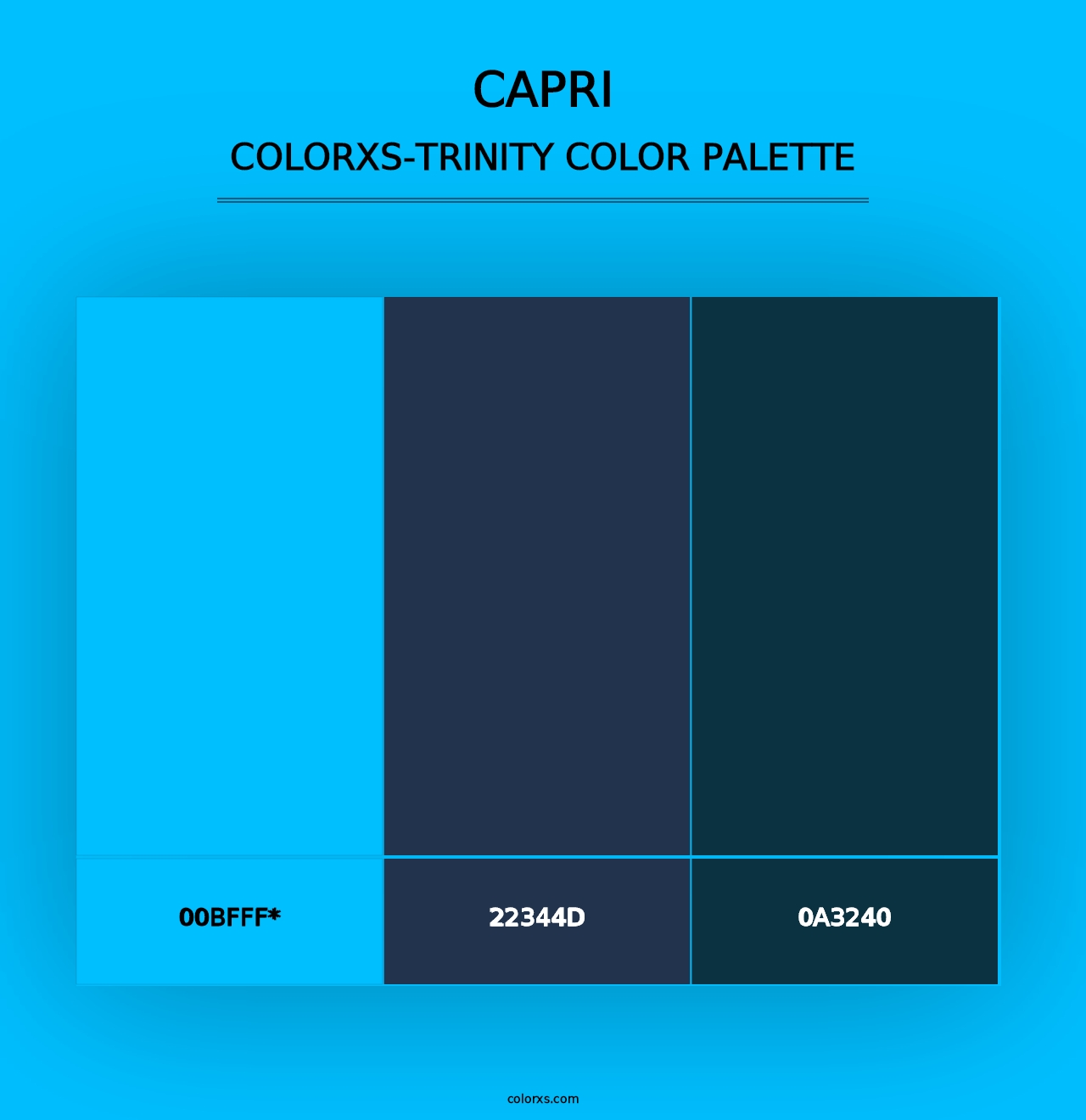 Capri - Colorxs Trinity Palette