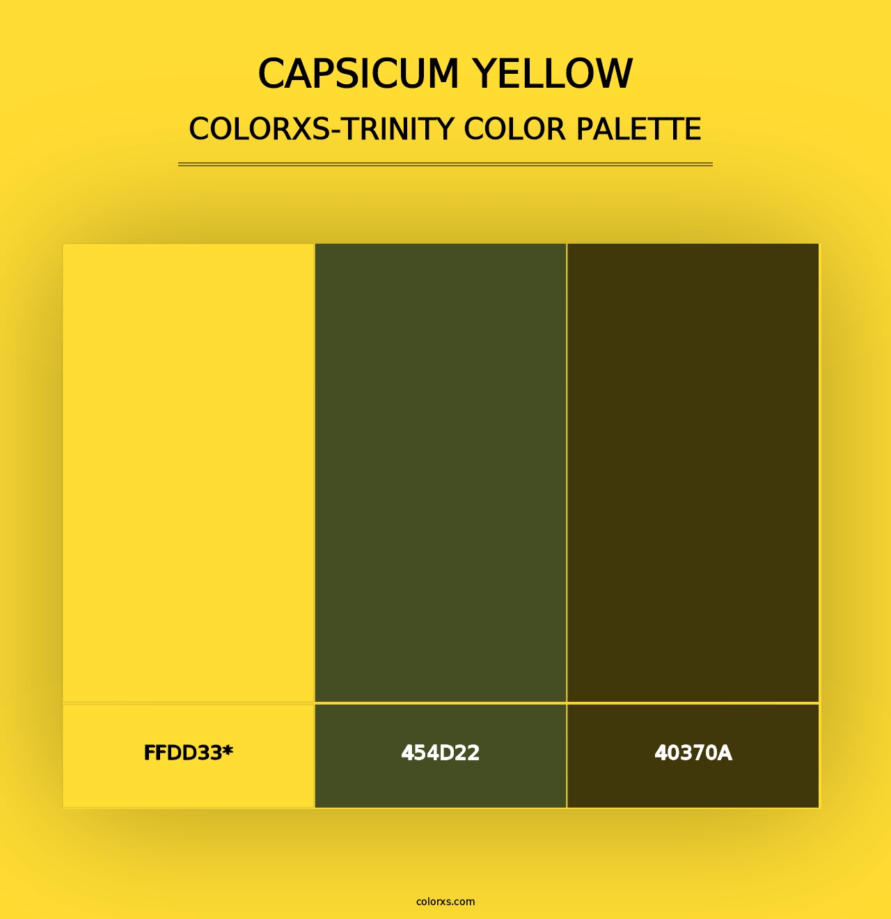 Capsicum Yellow - Colorxs Trinity Palette