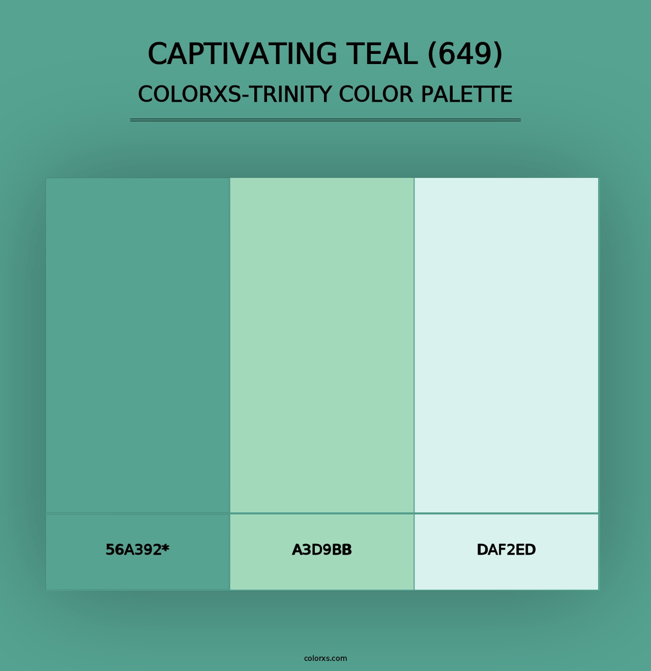 Captivating Teal (649) - Colorxs Trinity Palette