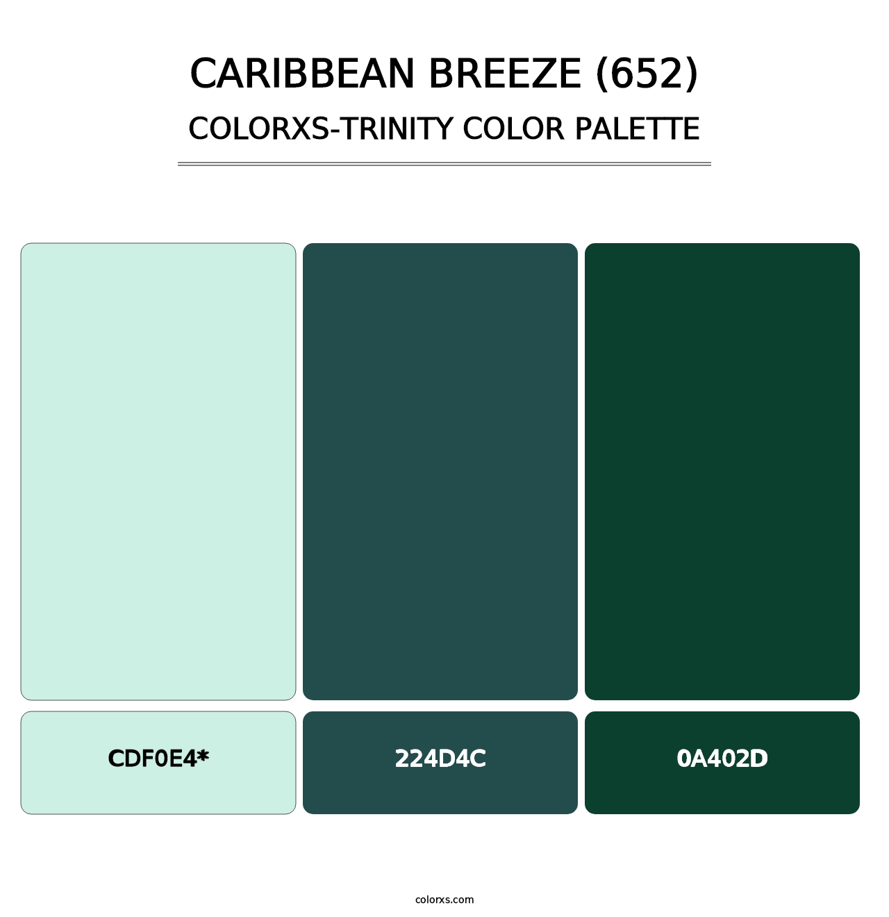 Caribbean Breeze (652) - Colorxs Trinity Palette