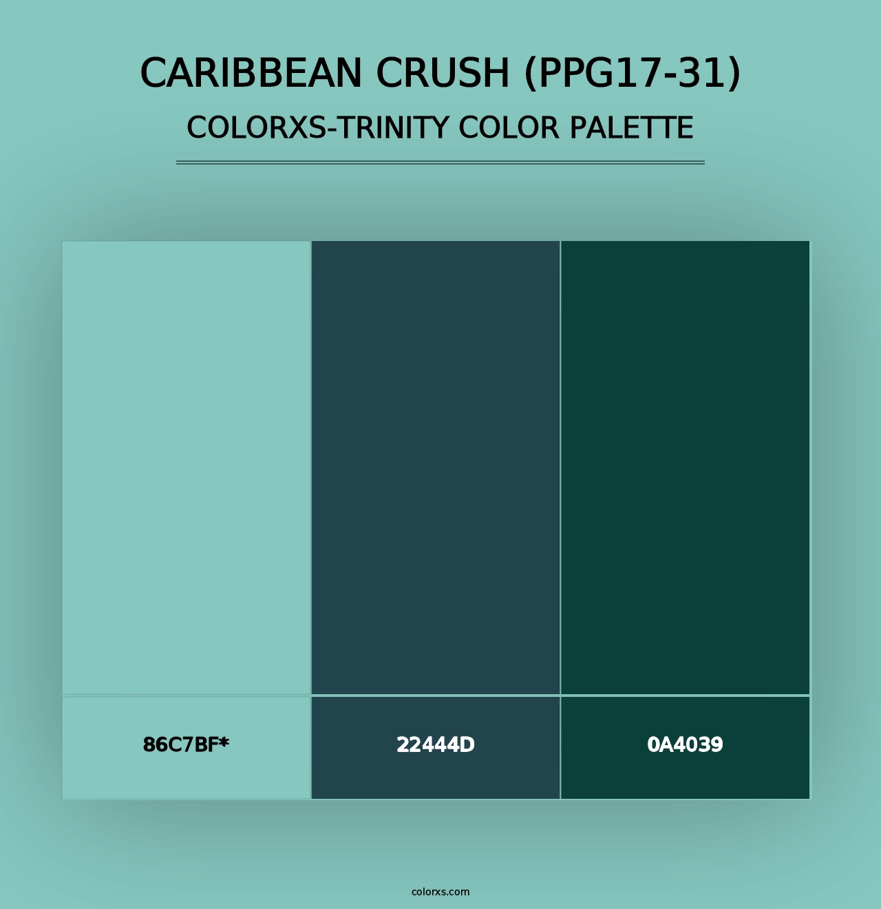 Caribbean Crush (PPG17-31) - Colorxs Trinity Palette