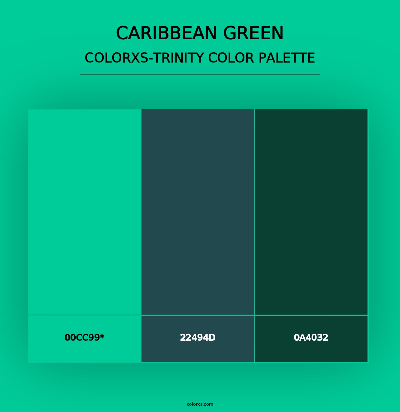 Caribbean green - Colorxs Trinity Palette