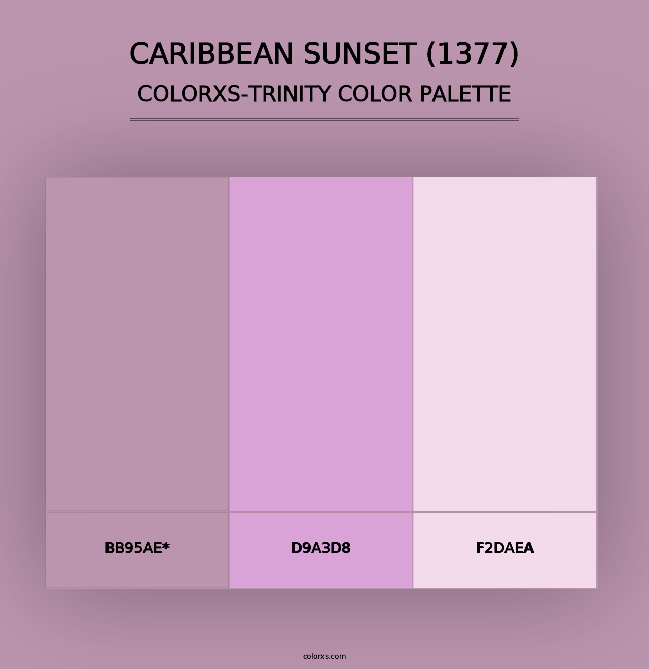 Caribbean Sunset (1377) - Colorxs Trinity Palette