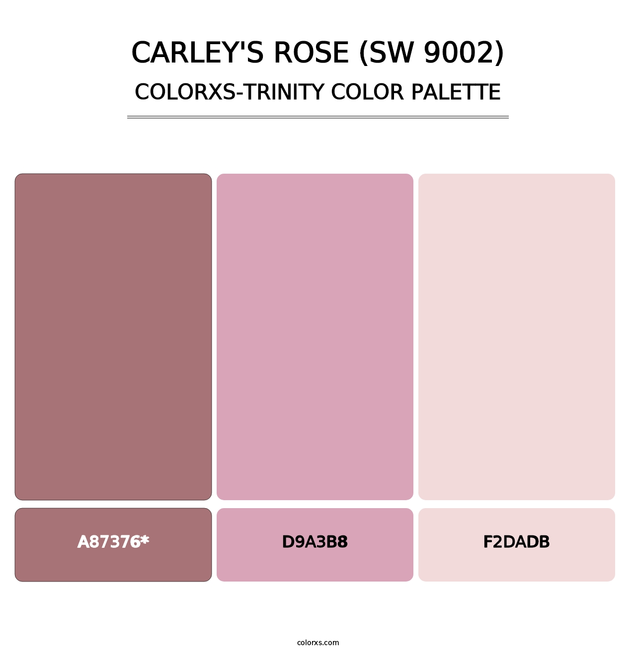 Carley's Rose (SW 9002) - Colorxs Trinity Palette