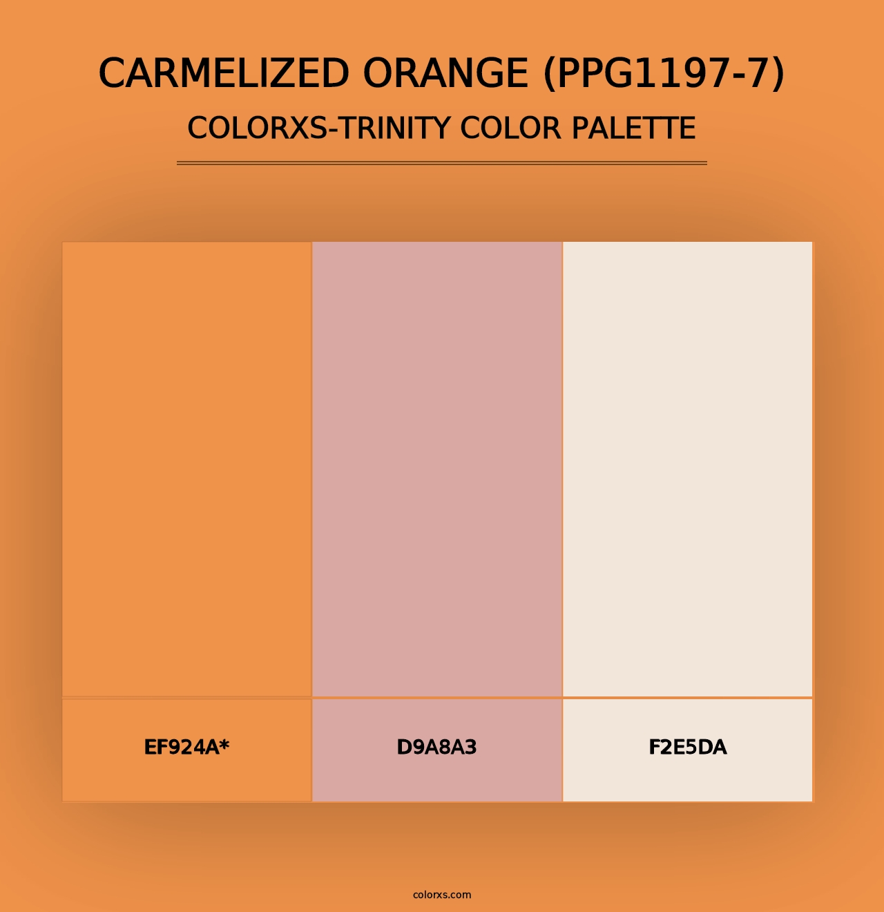 Carmelized Orange (PPG1197-7) - Colorxs Trinity Palette