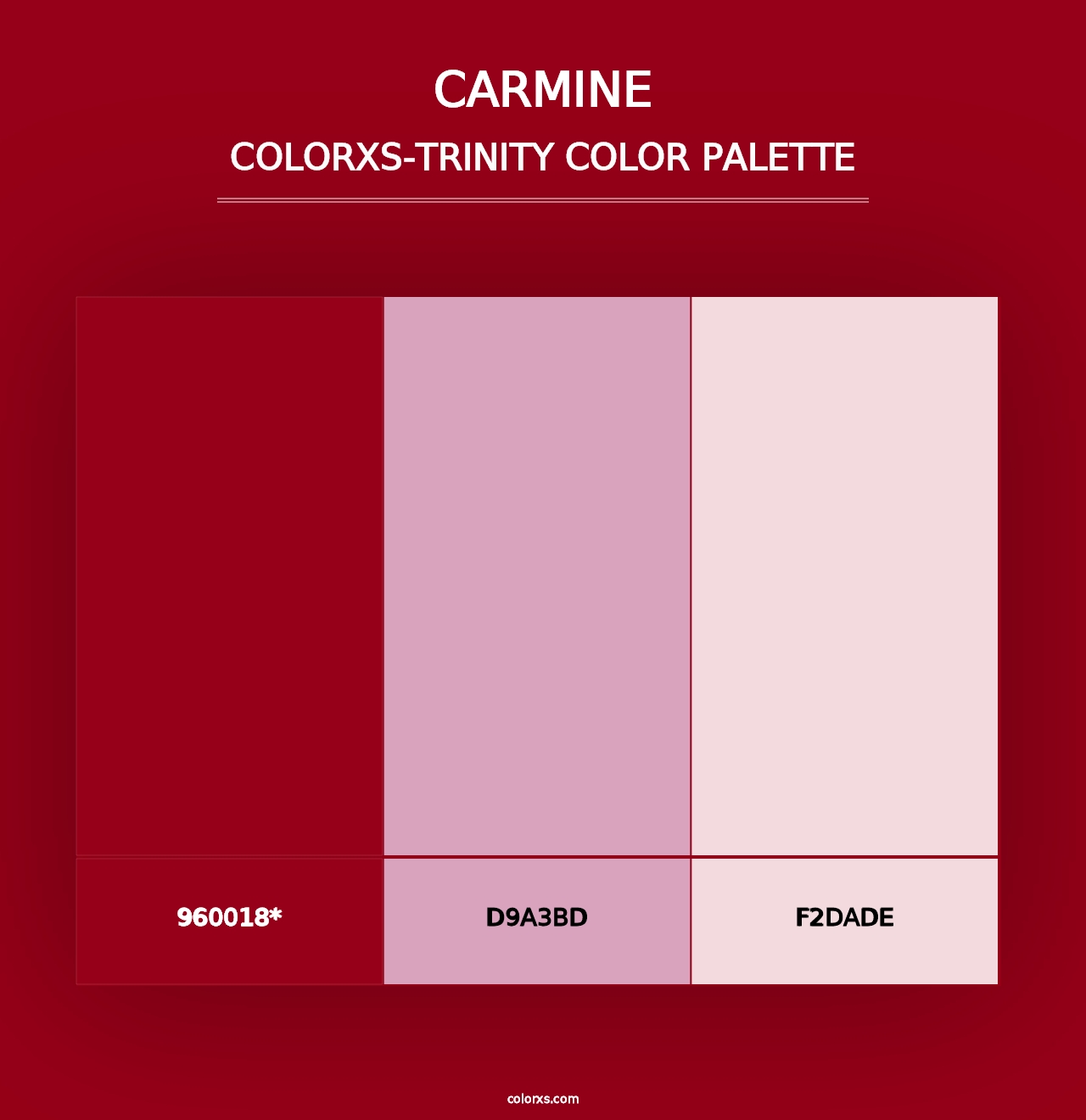 Carmine - Colorxs Trinity Palette