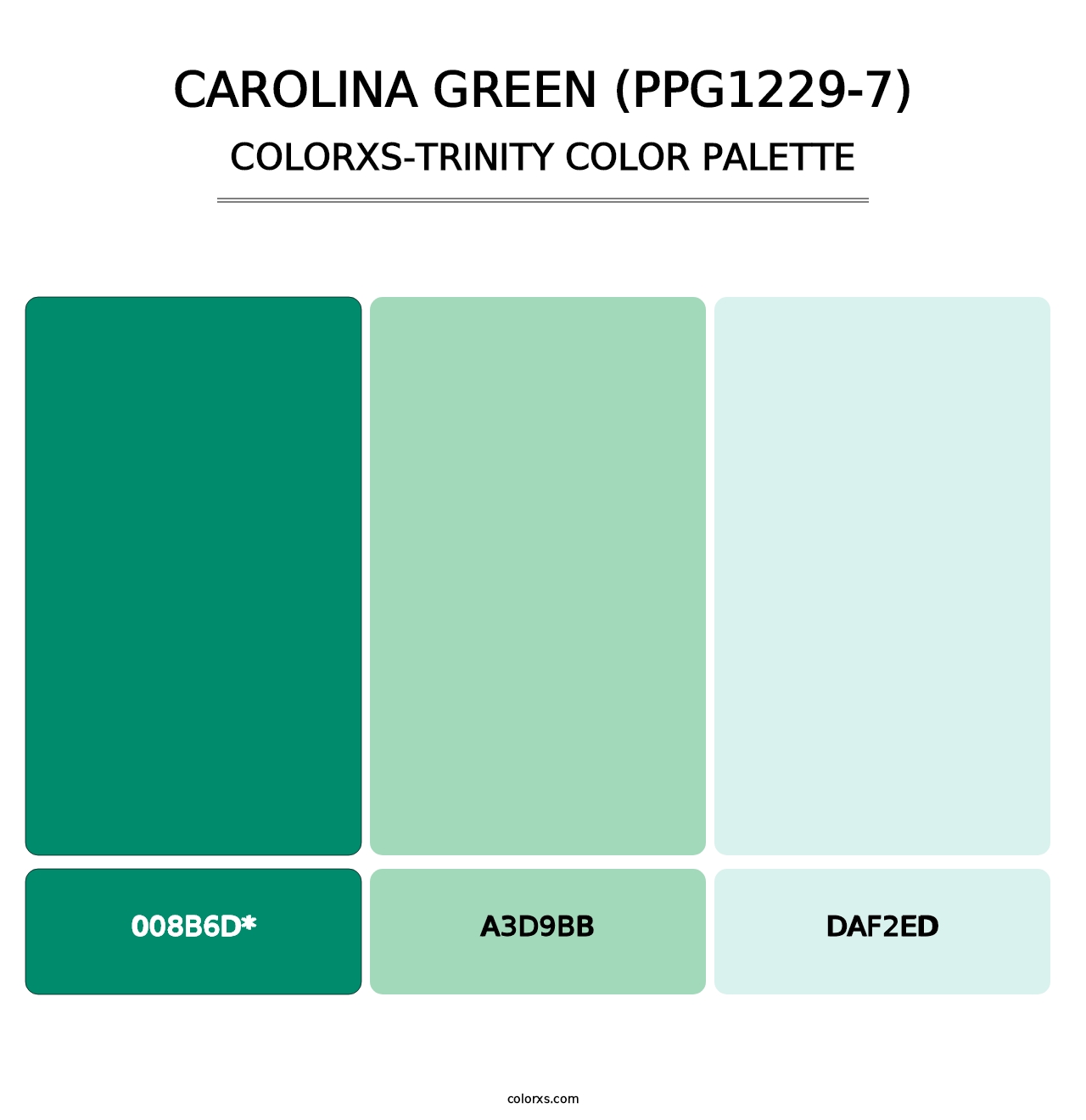 Carolina Green (PPG1229-7) - Colorxs Trinity Palette