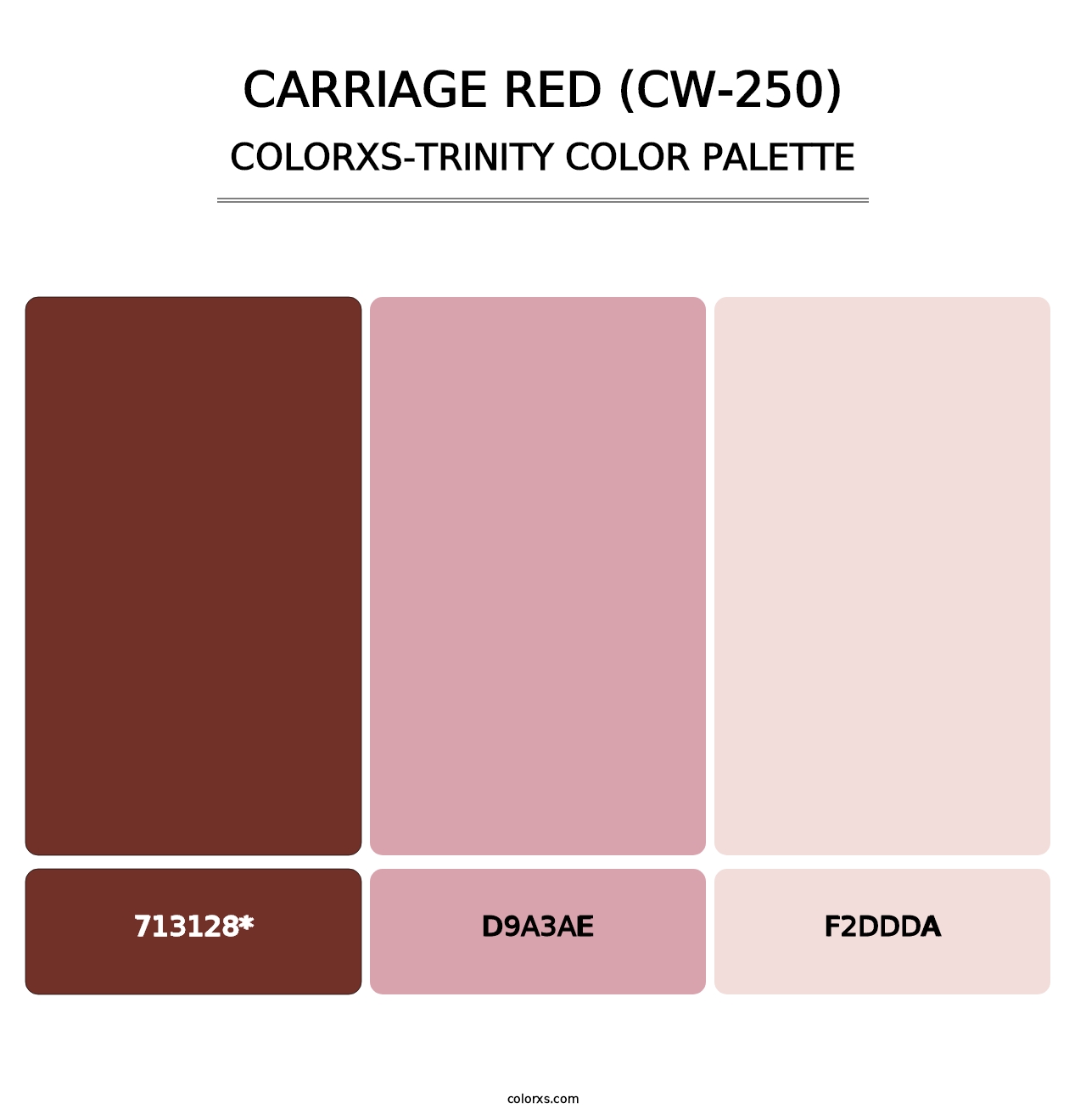 Carriage Red (CW-250) - Colorxs Trinity Palette