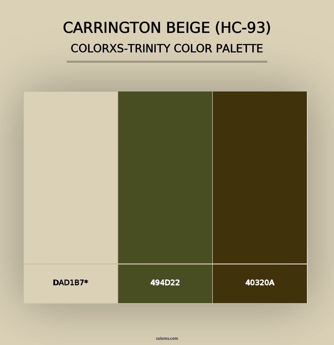 Carrington Beige (HC-93) - Colorxs Trinity Palette