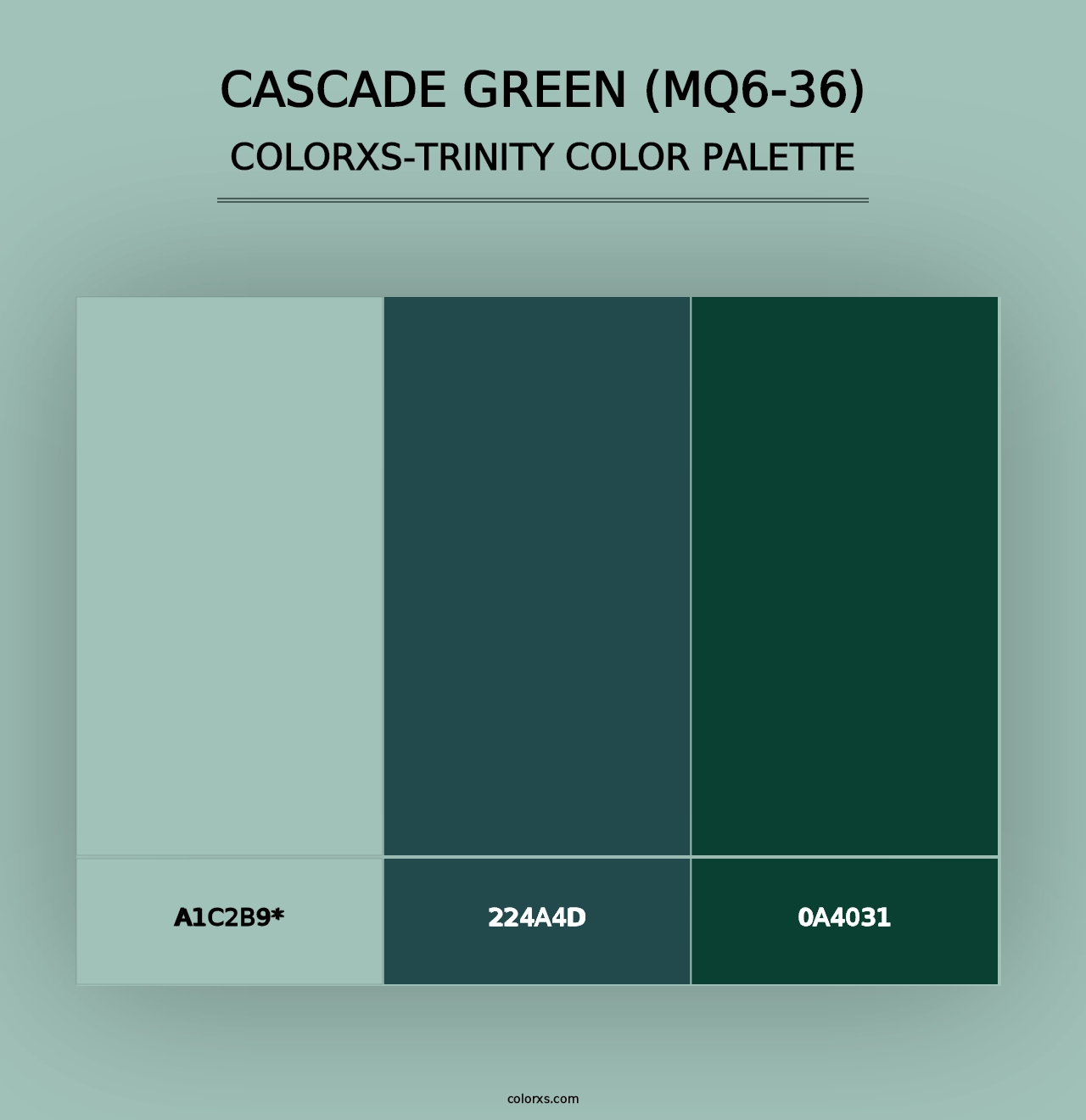 Cascade Green (MQ6-36) - Colorxs Trinity Palette