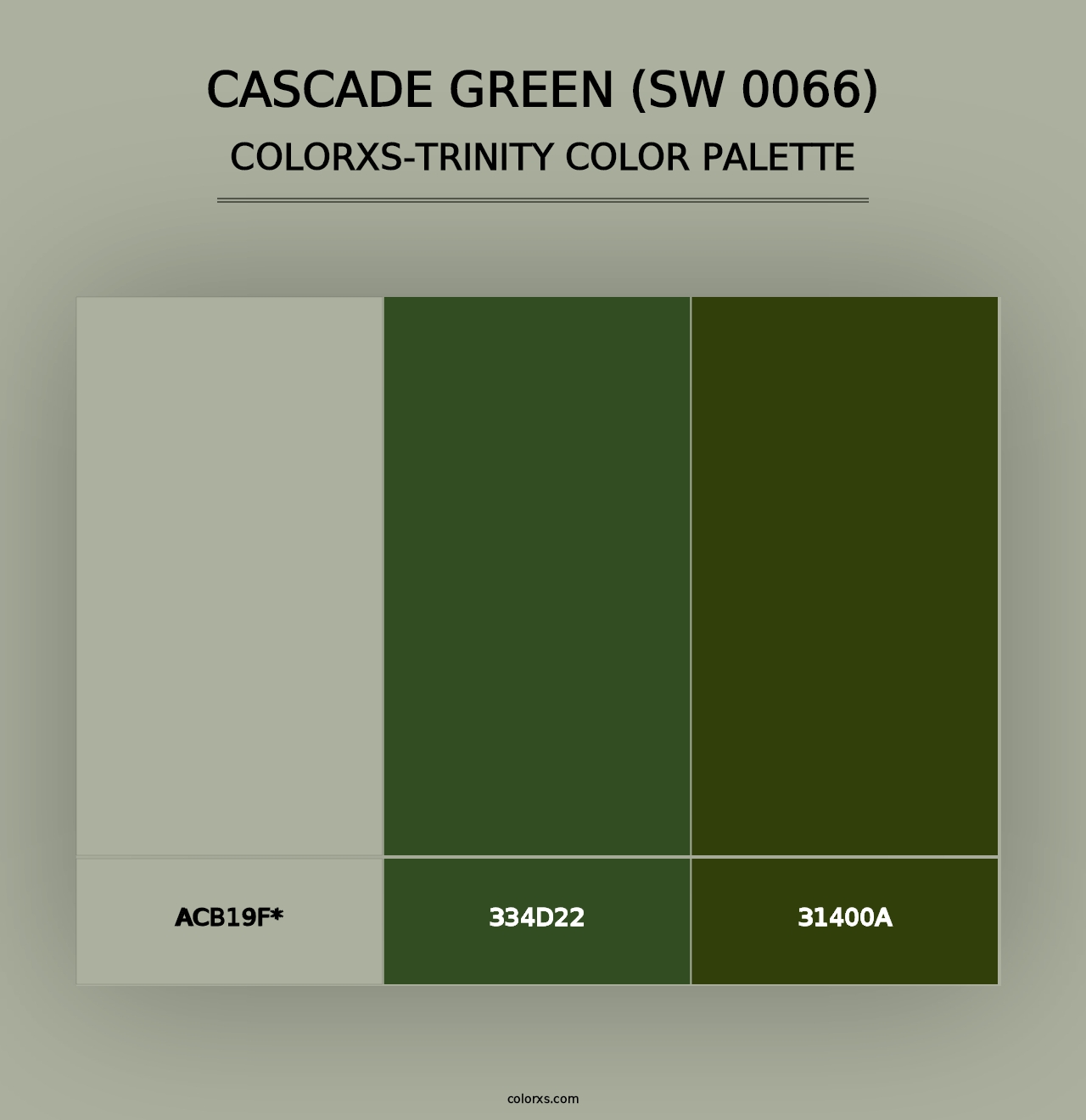 Cascade Green (SW 0066) - Colorxs Trinity Palette