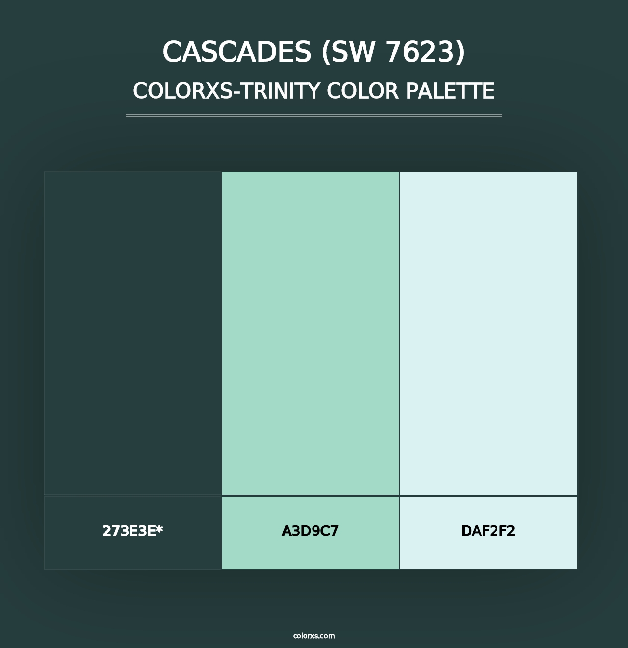 Cascades (SW 7623) - Colorxs Trinity Palette