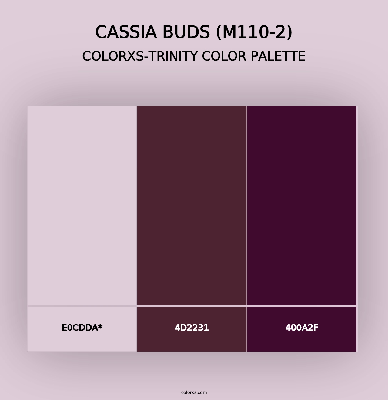 Cassia Buds (M110-2) - Colorxs Trinity Palette