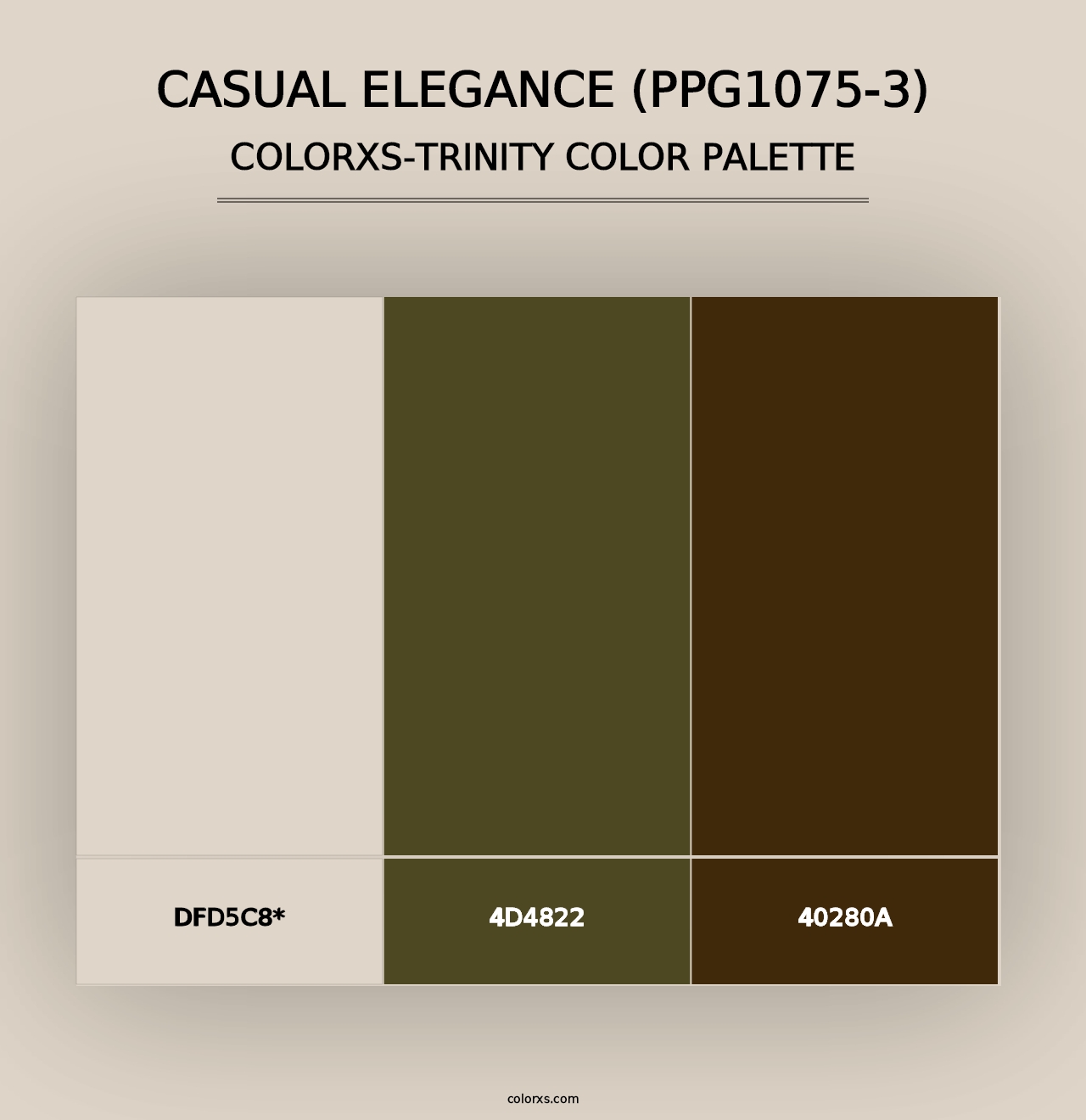 Casual Elegance (PPG1075-3) - Colorxs Trinity Palette