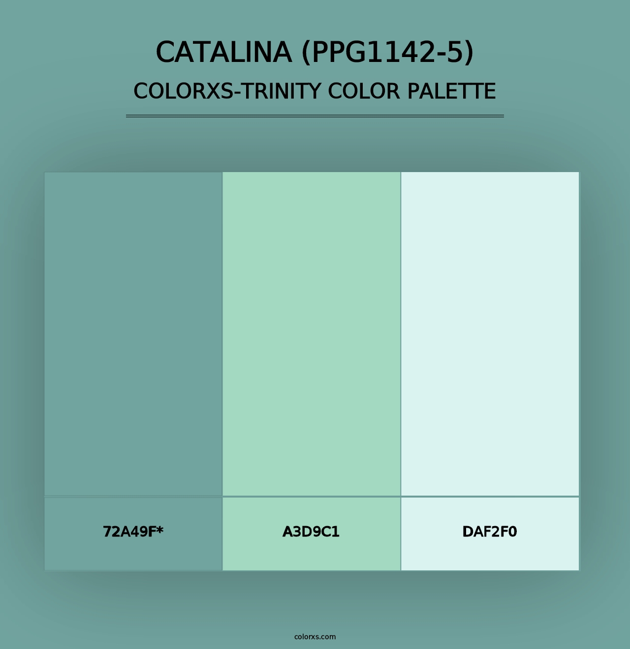 Catalina (PPG1142-5) - Colorxs Trinity Palette