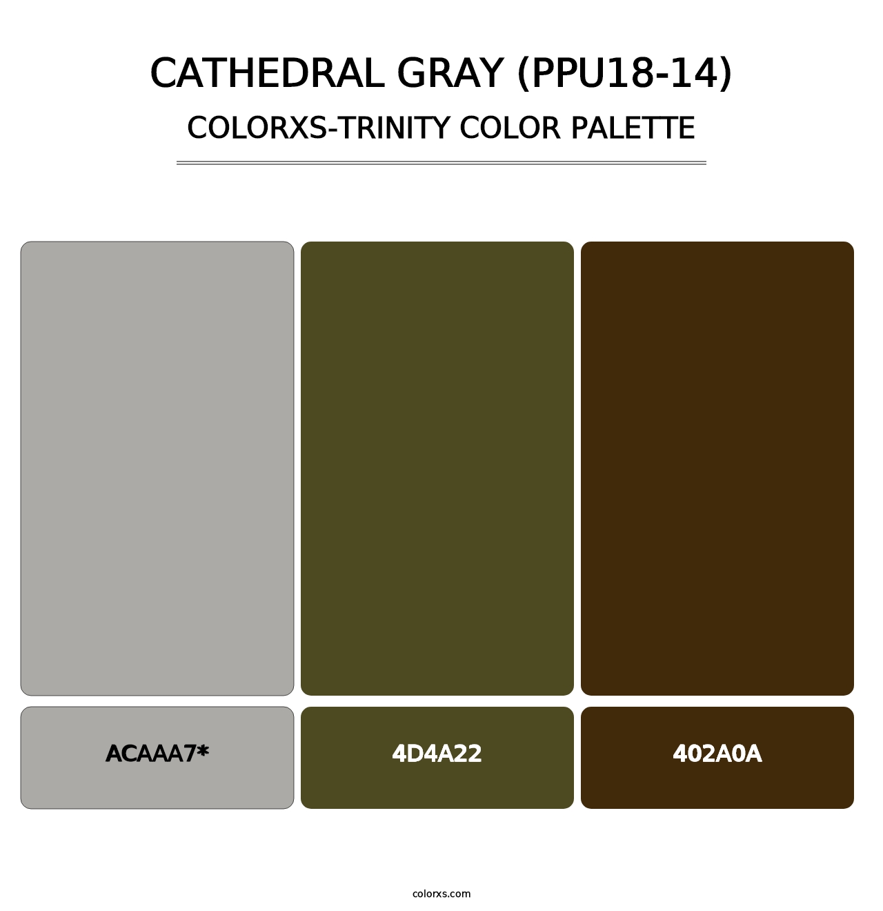 Cathedral Gray (PPU18-14) - Colorxs Trinity Palette