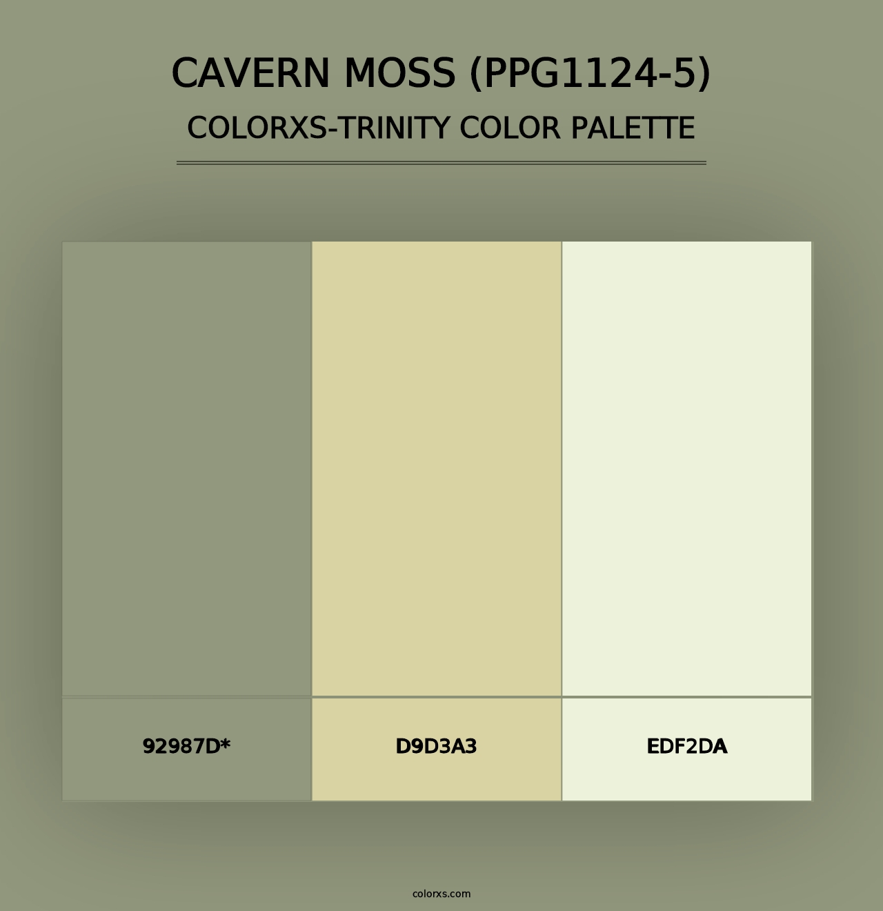 Cavern Moss (PPG1124-5) - Colorxs Trinity Palette