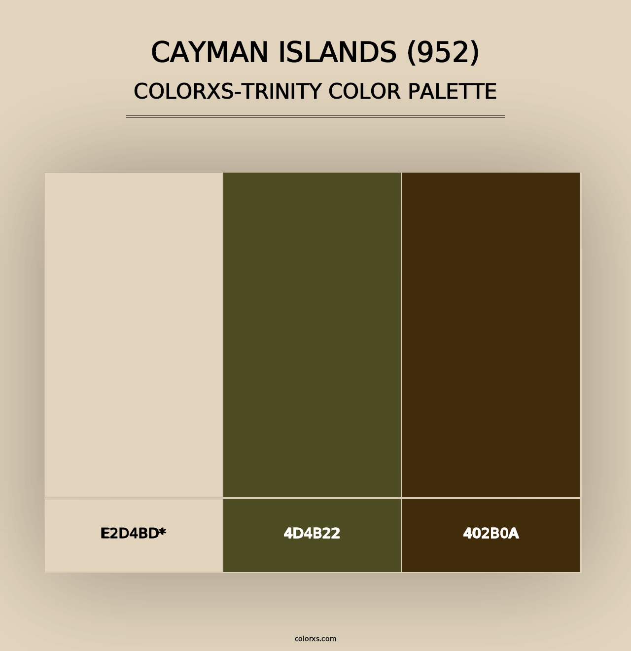 Cayman Islands (952) - Colorxs Trinity Palette