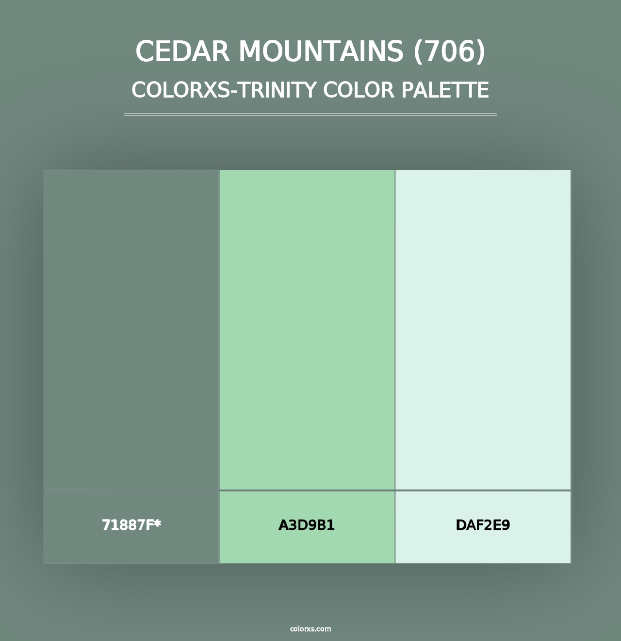 Cedar Mountains (706) - Colorxs Trinity Palette