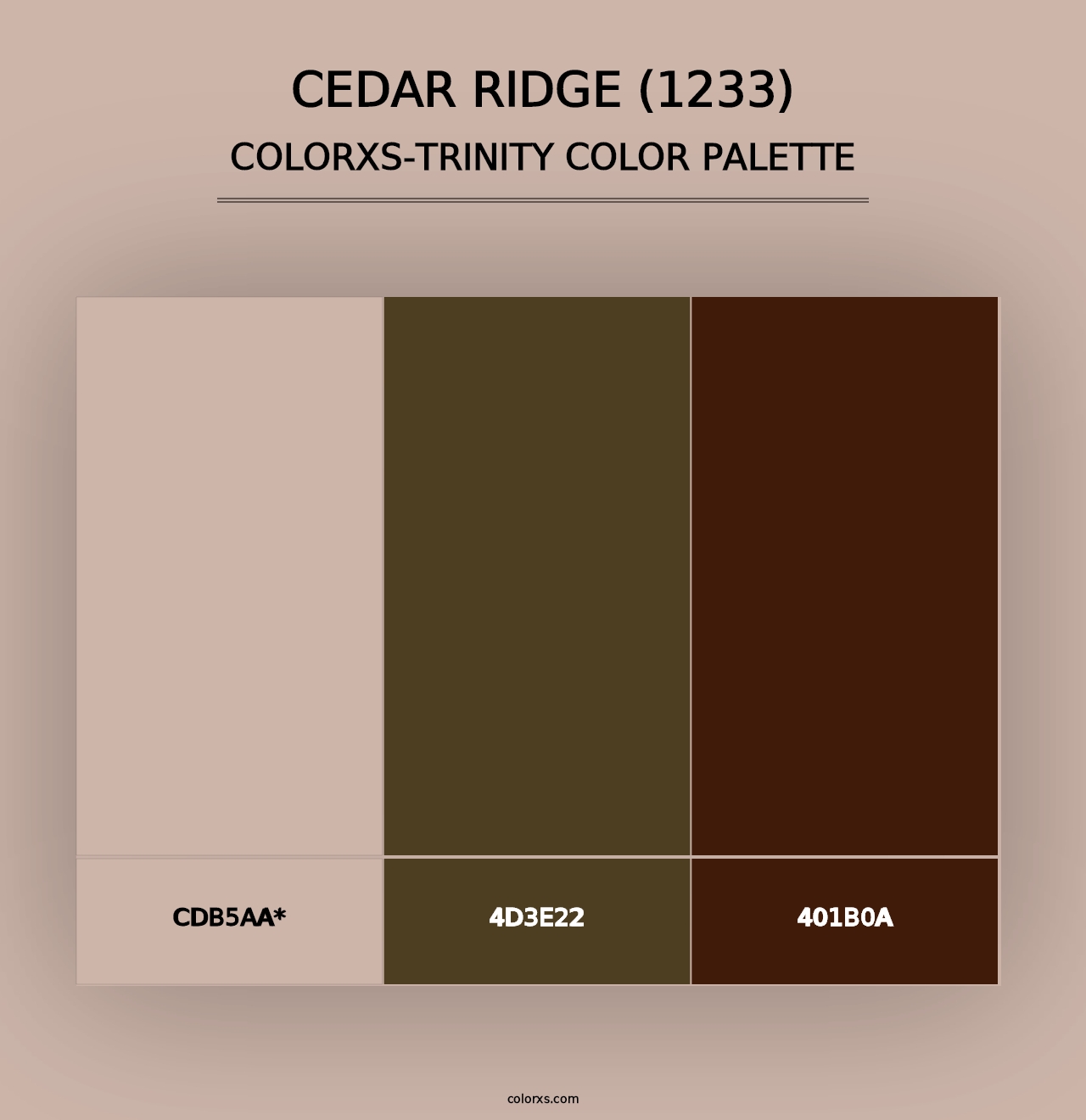 Cedar Ridge (1233) - Colorxs Trinity Palette