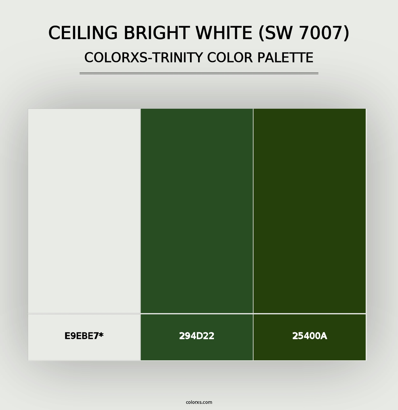 Ceiling Bright White (SW 7007) - Colorxs Trinity Palette