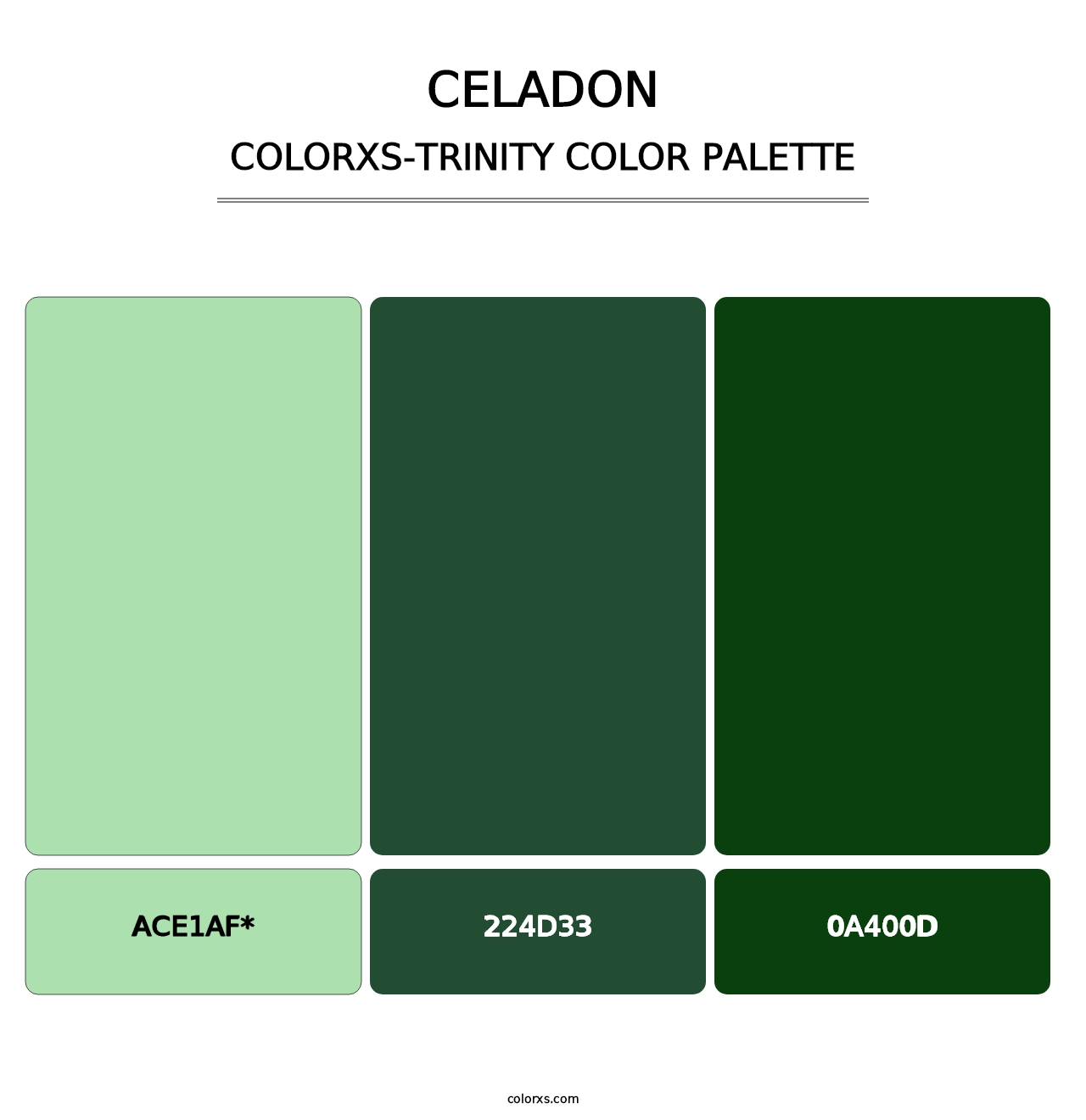 Celadon - Colorxs Trinity Palette